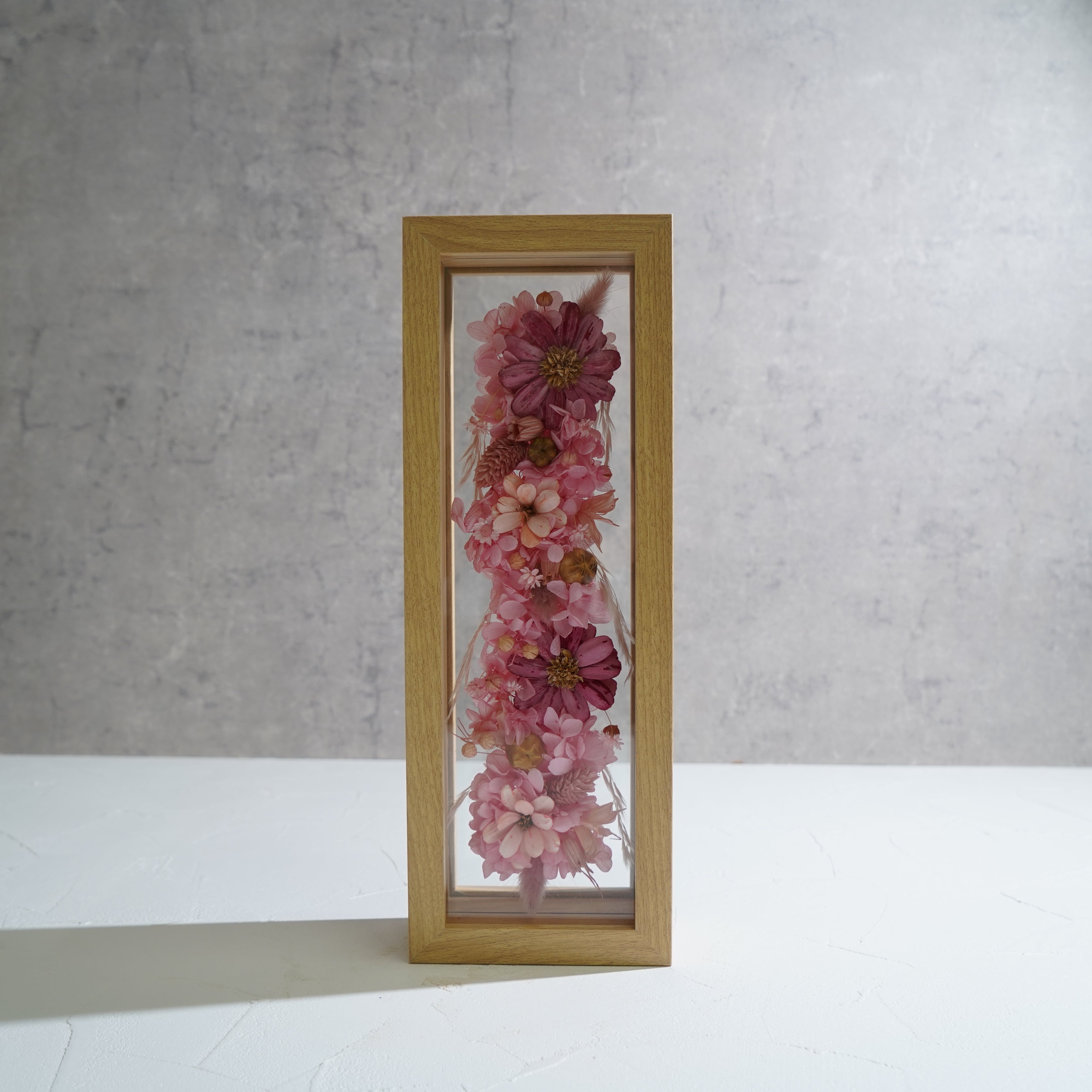 【ピンク】フレームフラワー 長方形 花畑タイプ FR-36≪限定1点≫