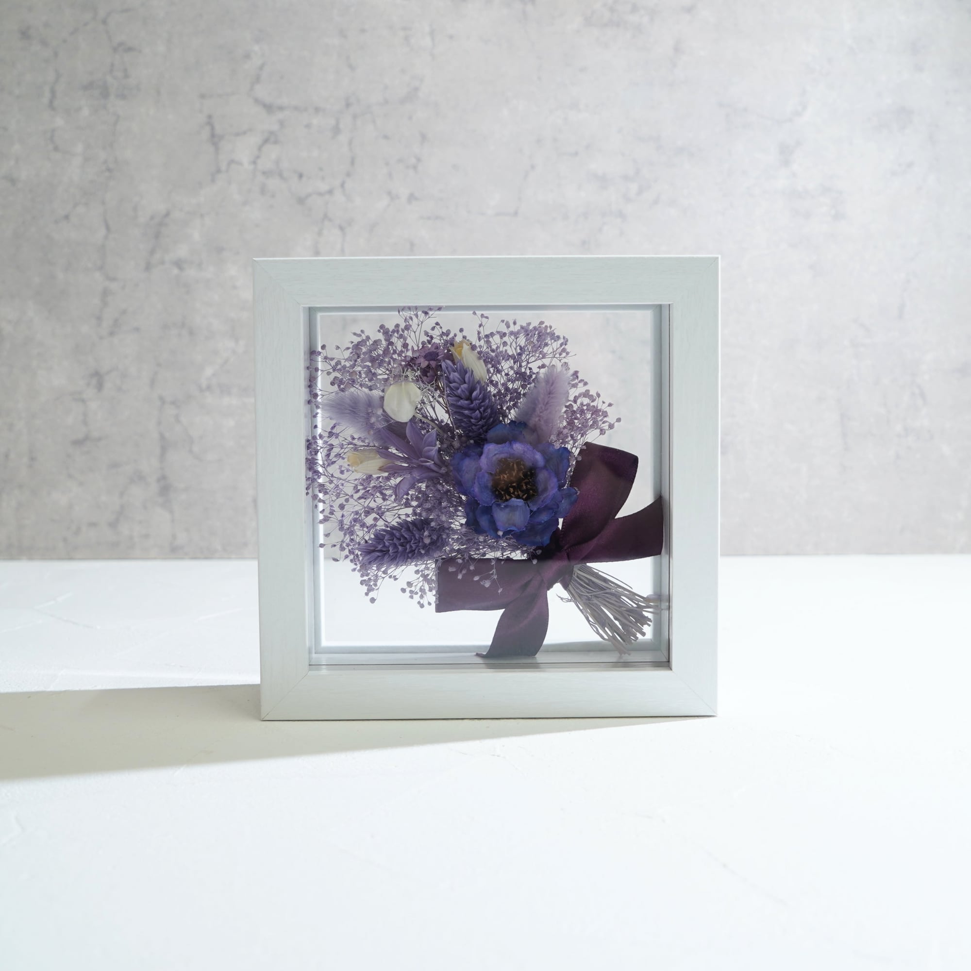 【パープル】フレームフラワー Mサイズ 花束タイプ FM-26≪限定1点≫