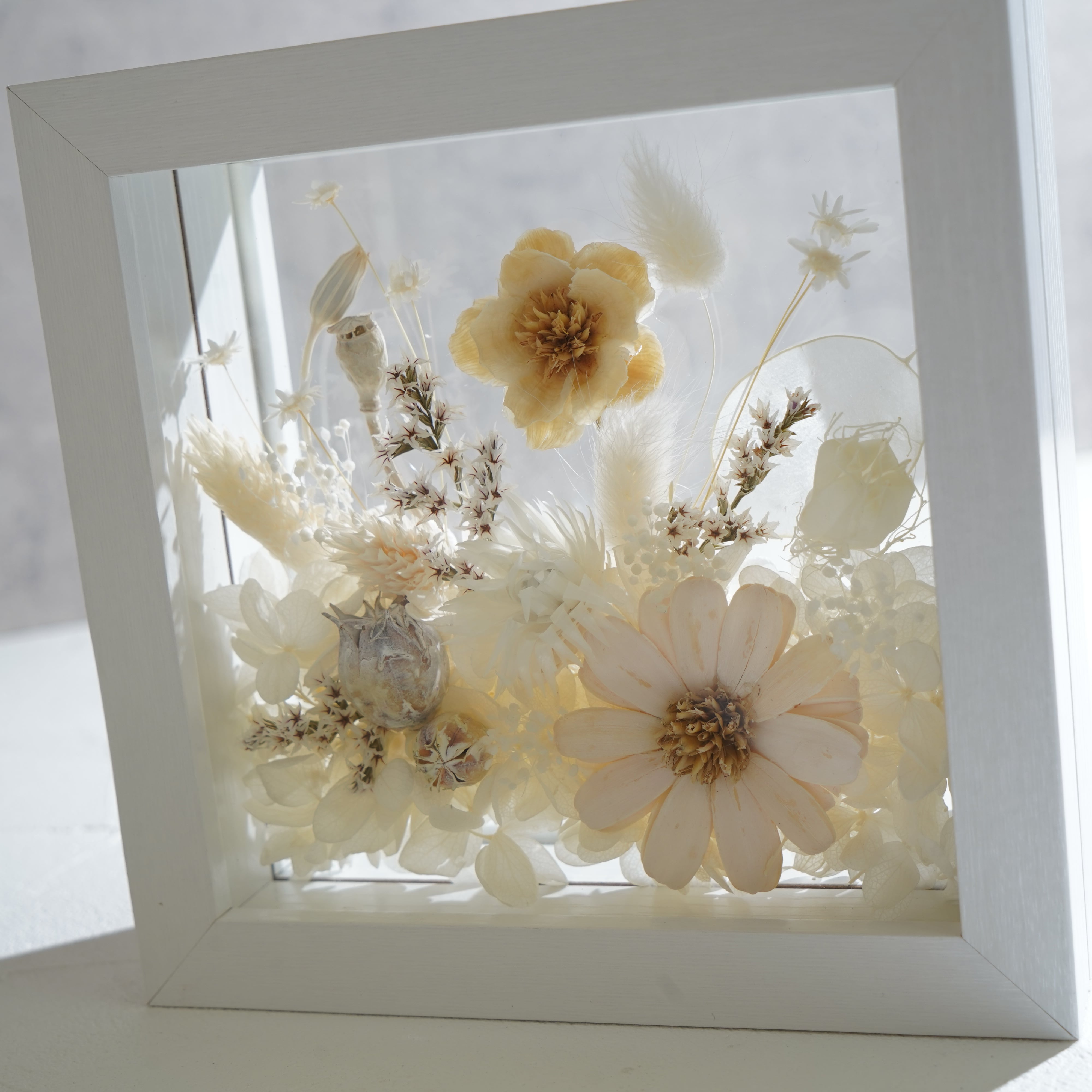 【ホワイト】フレームフラワー Mサイズ ガーデンタイプ FM-40≪限定1点≫