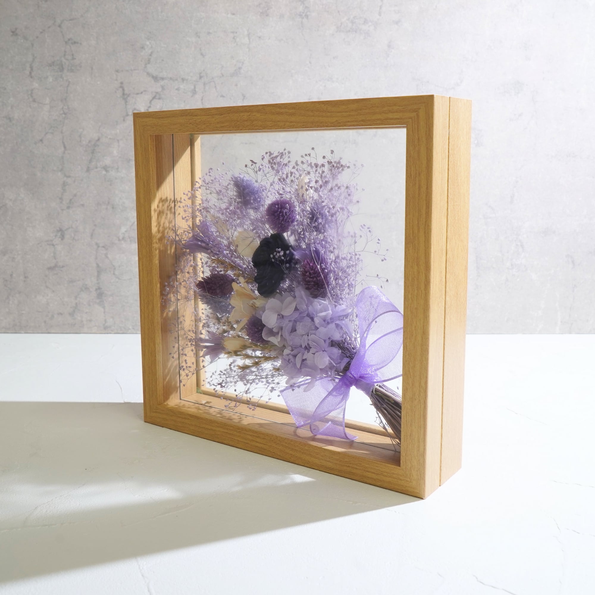 【パープル】フレームフラワー Lサイズ 花束タイプ FL-35≪限定1点≫