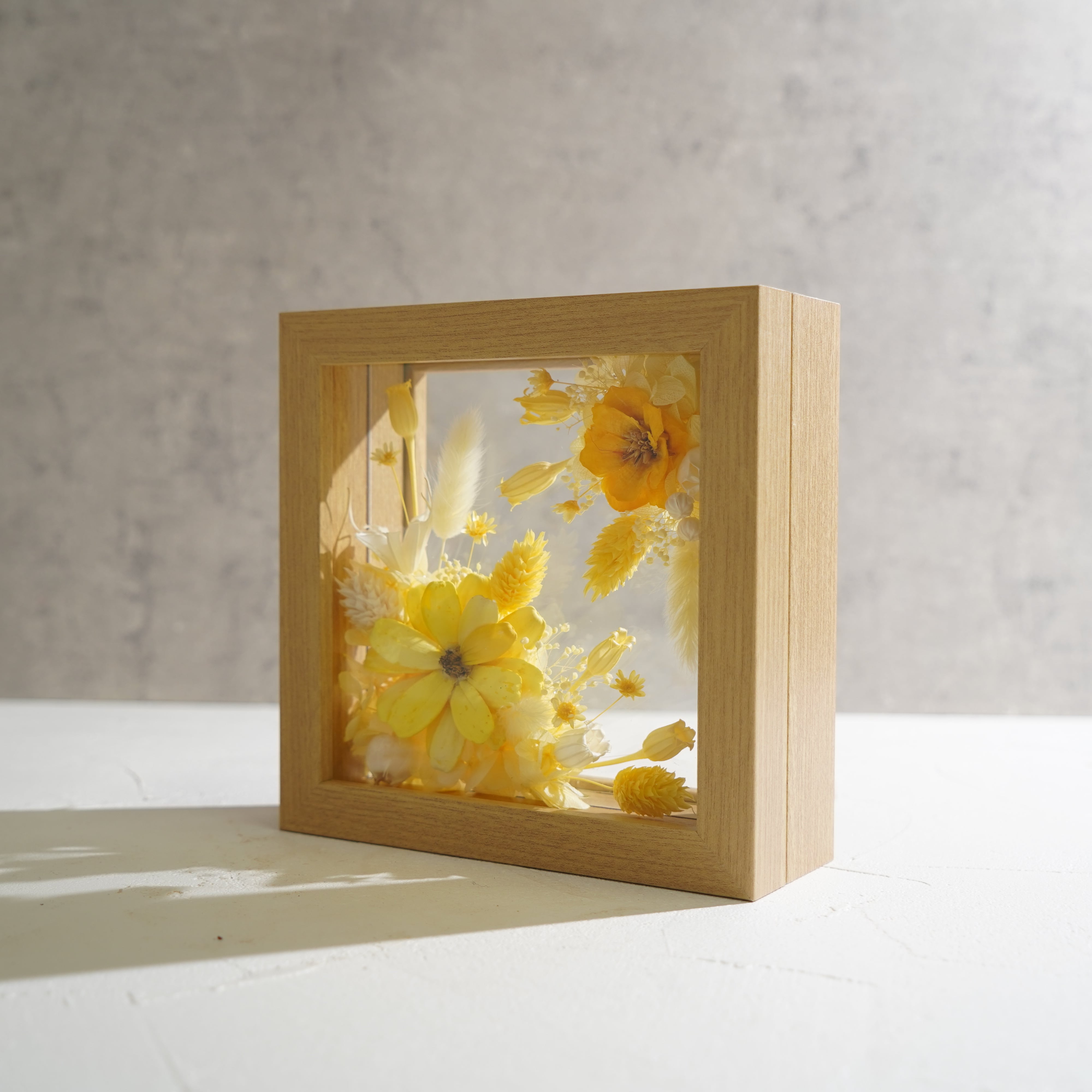【イエロー】フレームフラワー Mサイズ アートタイプ FM-55≪限定1点≫