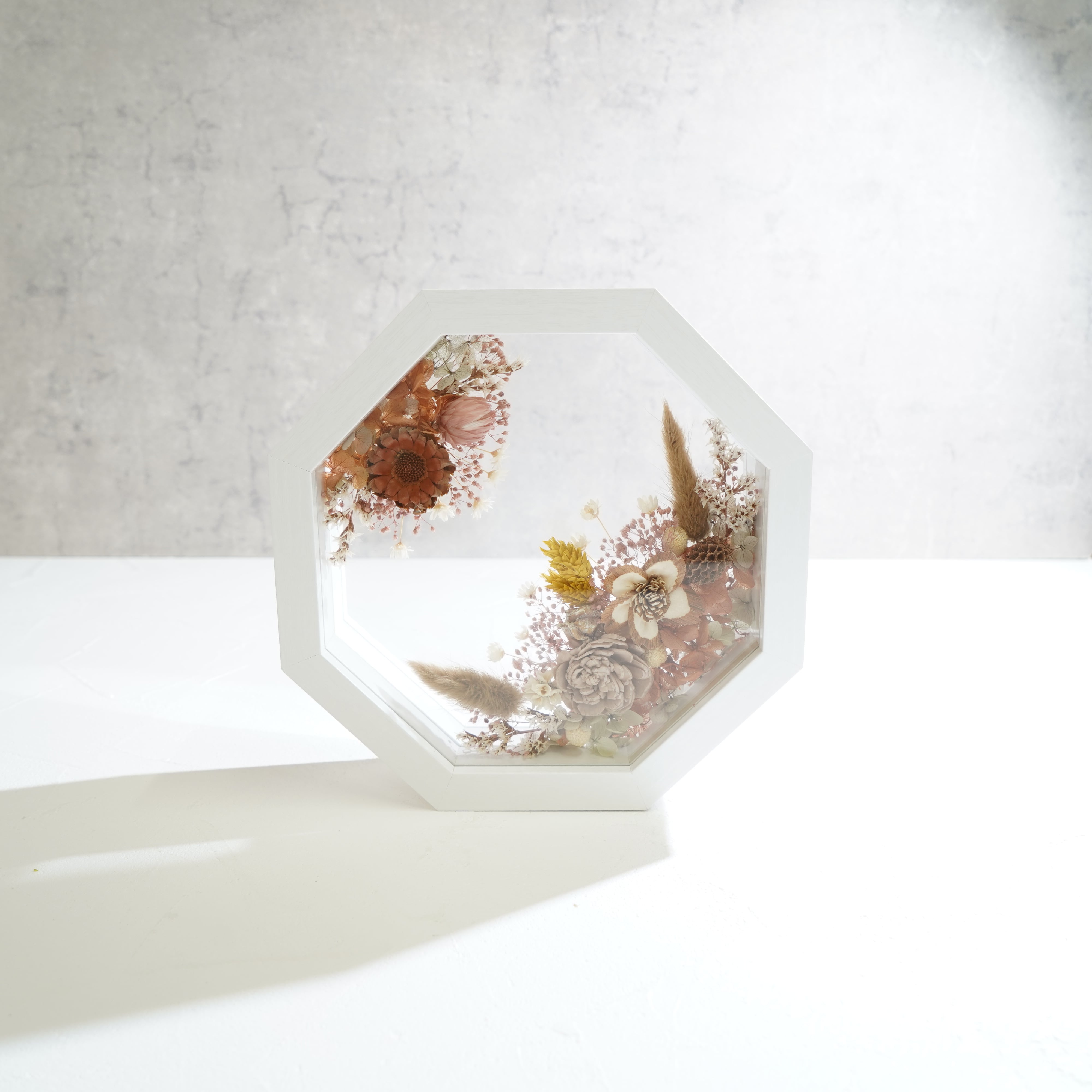 【ナチュラル】フレームフラワー 八角形 アートタイプ FO-38≪限定1点≫