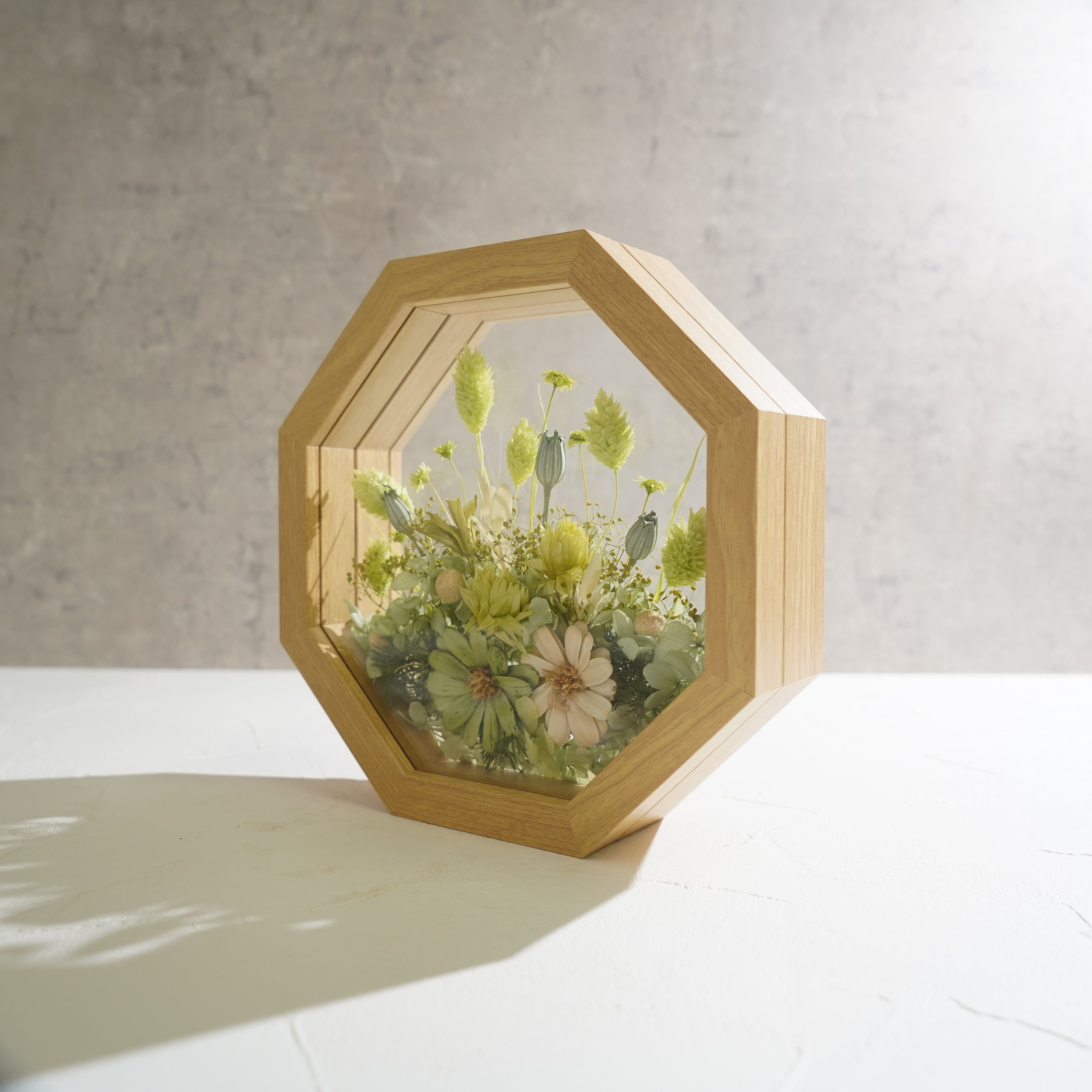 【グリーン】フレームフラワー 八角形 ガーデンタイプ FO-70≪限定1点≫