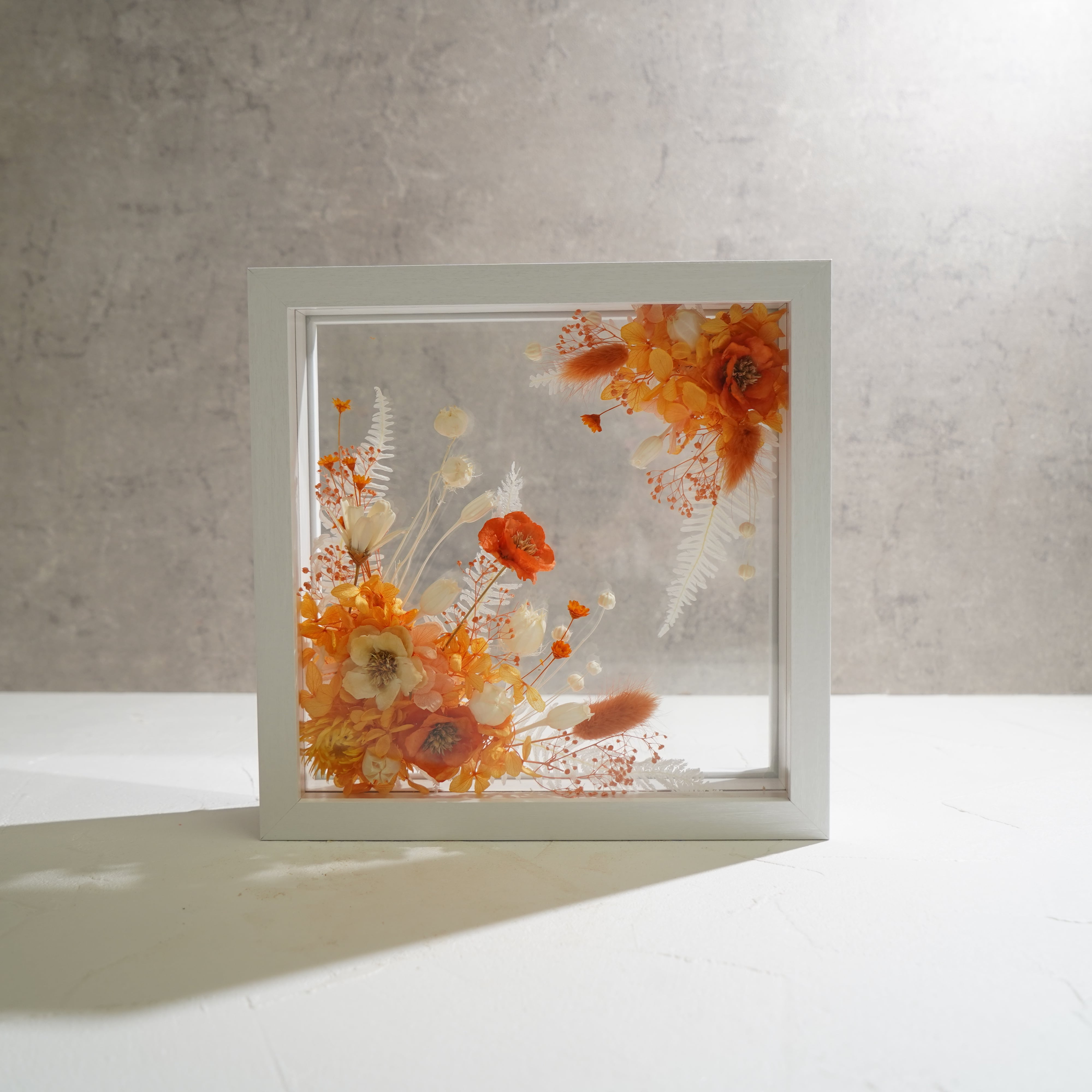 【オレンジ】フレームフラワー Lサイズ アートタイプ FL-66≪限定1点≫