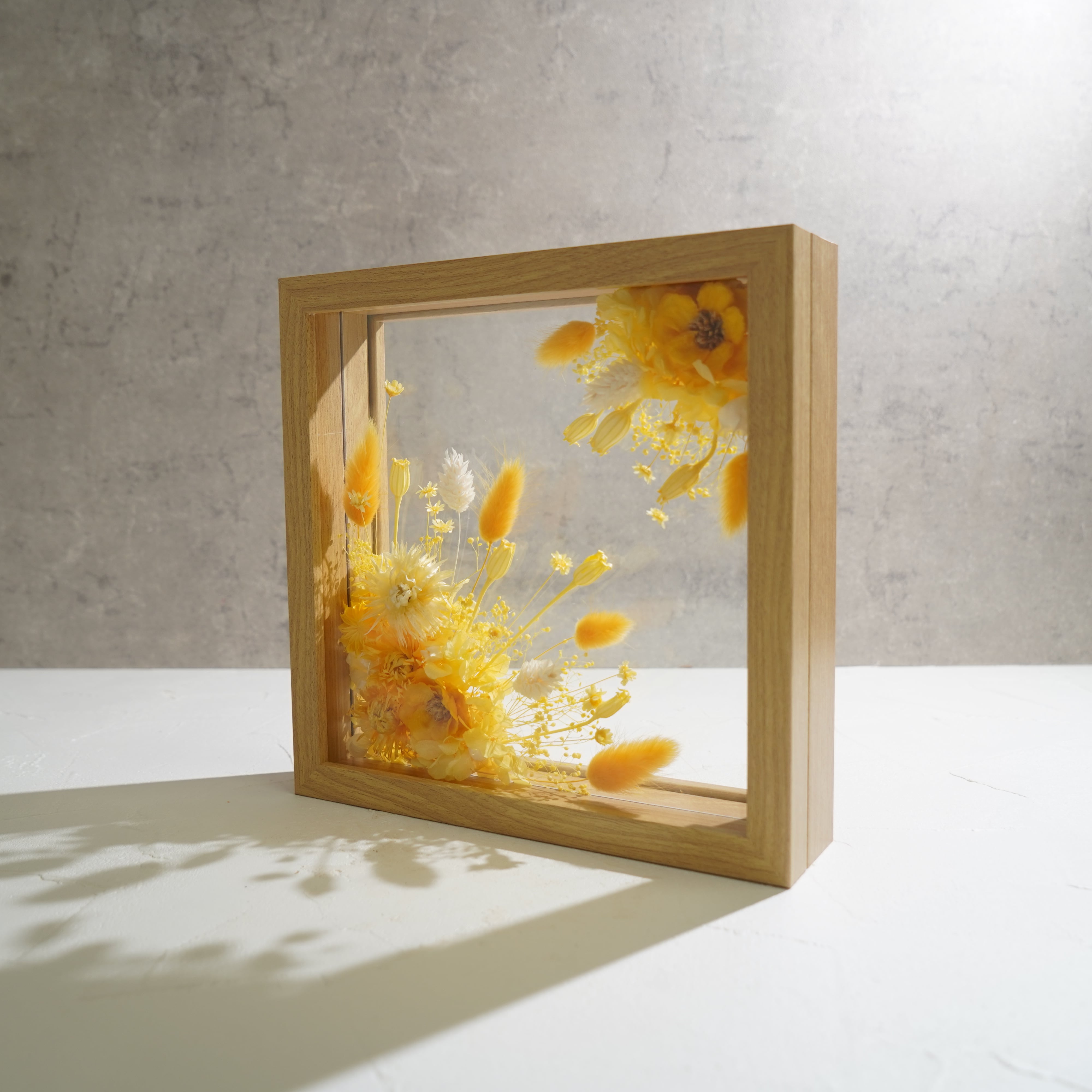 【イエロー】フレームフラワー Lサイズ アートタイプ FL-65≪限定1点≫