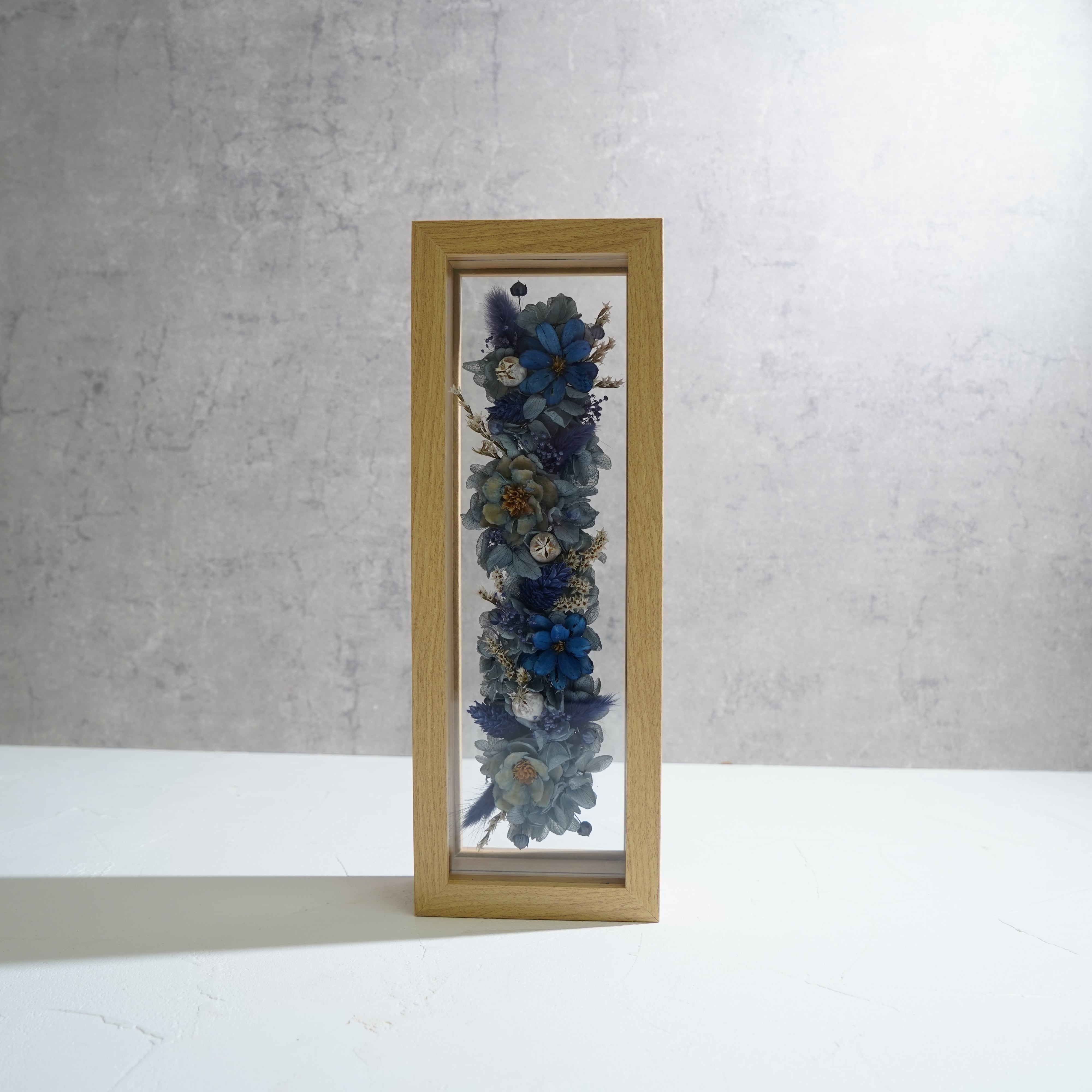 【ブルー】フレームフラワー 長方形 花畑タイプ FR-37≪限定1点≫