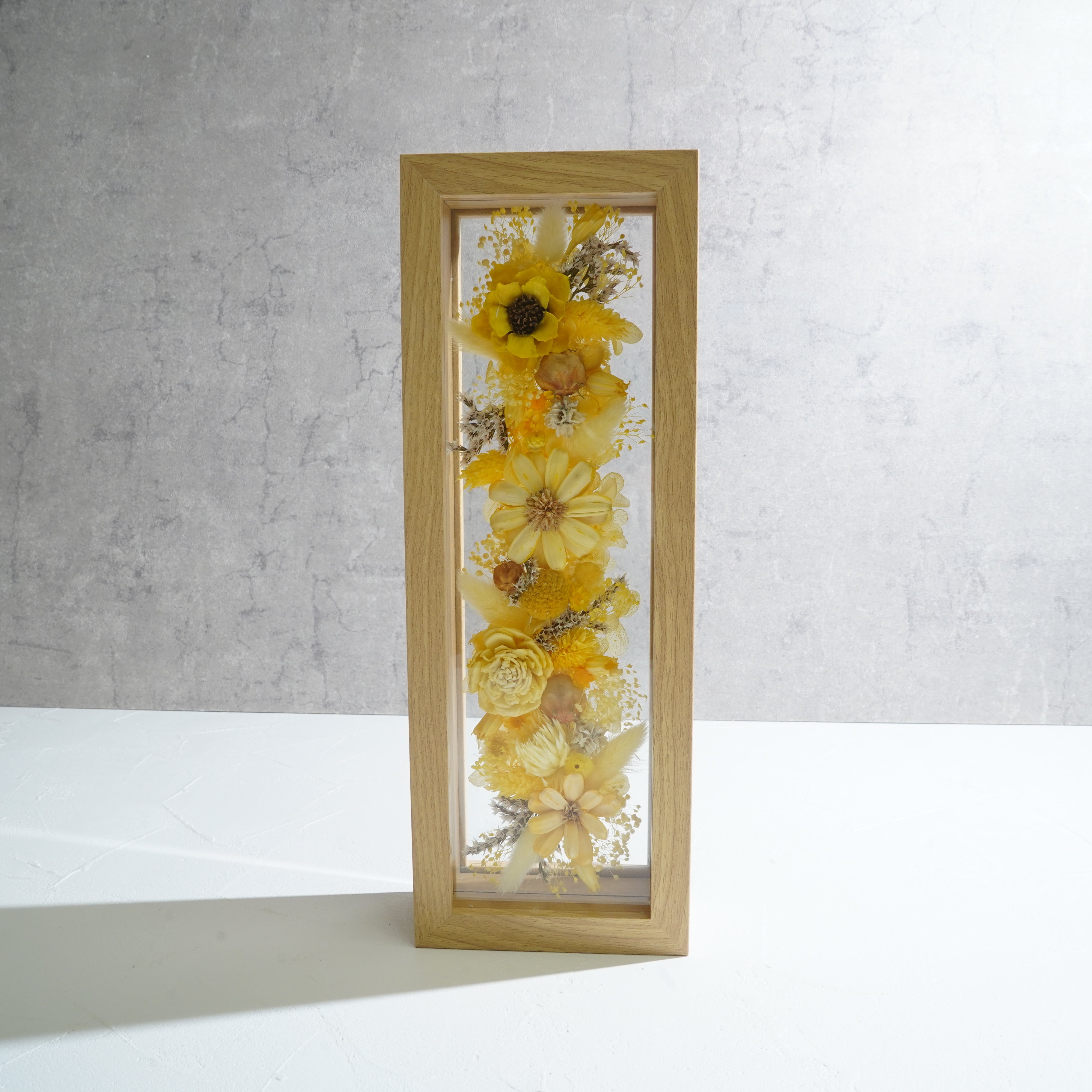 【イエロー】フレームフラワー 長方形 花畑タイプ FR-32≪限定1点≫