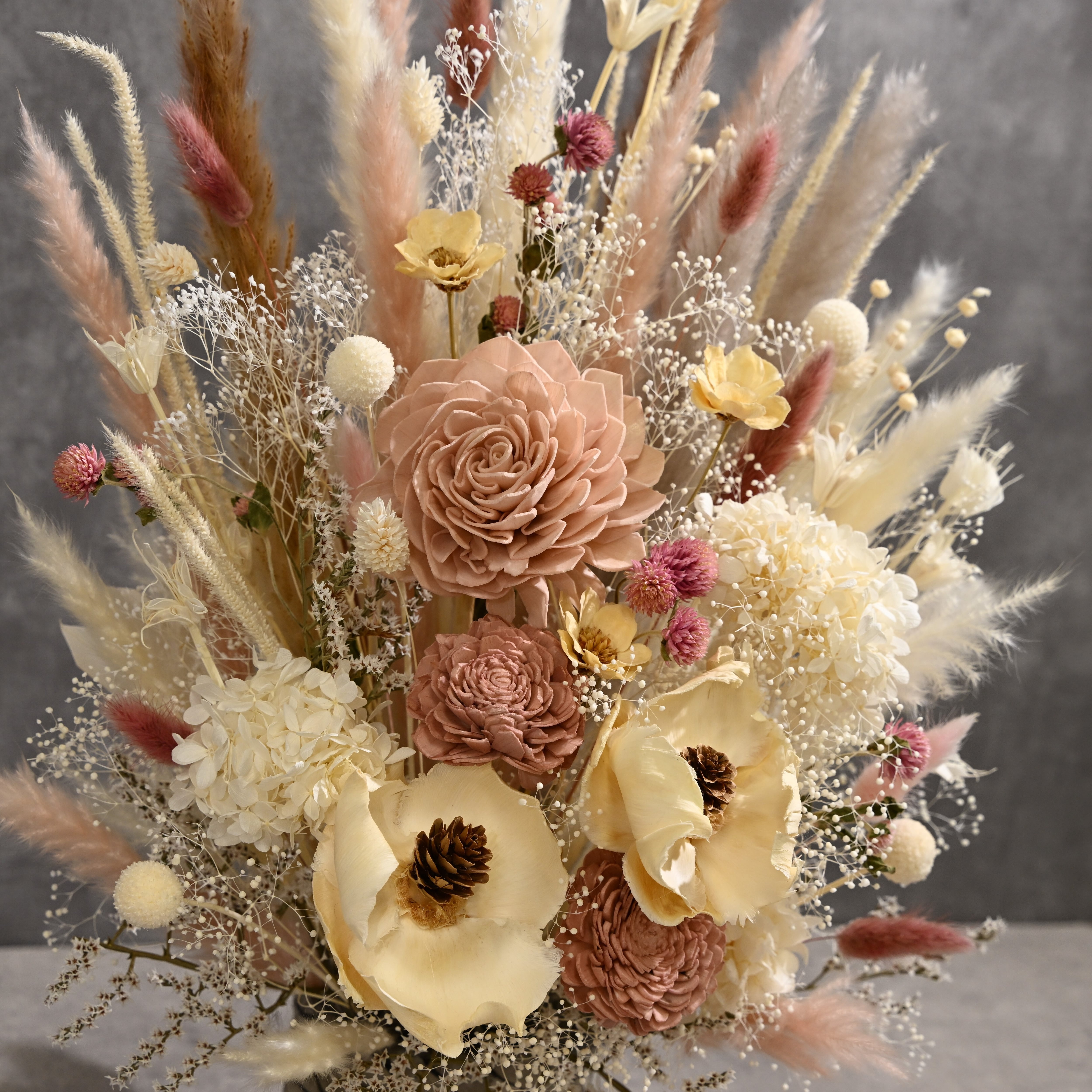 【オーダーメイド 】置き型ドライフラワーアレンジ(祝花) Mサイズ