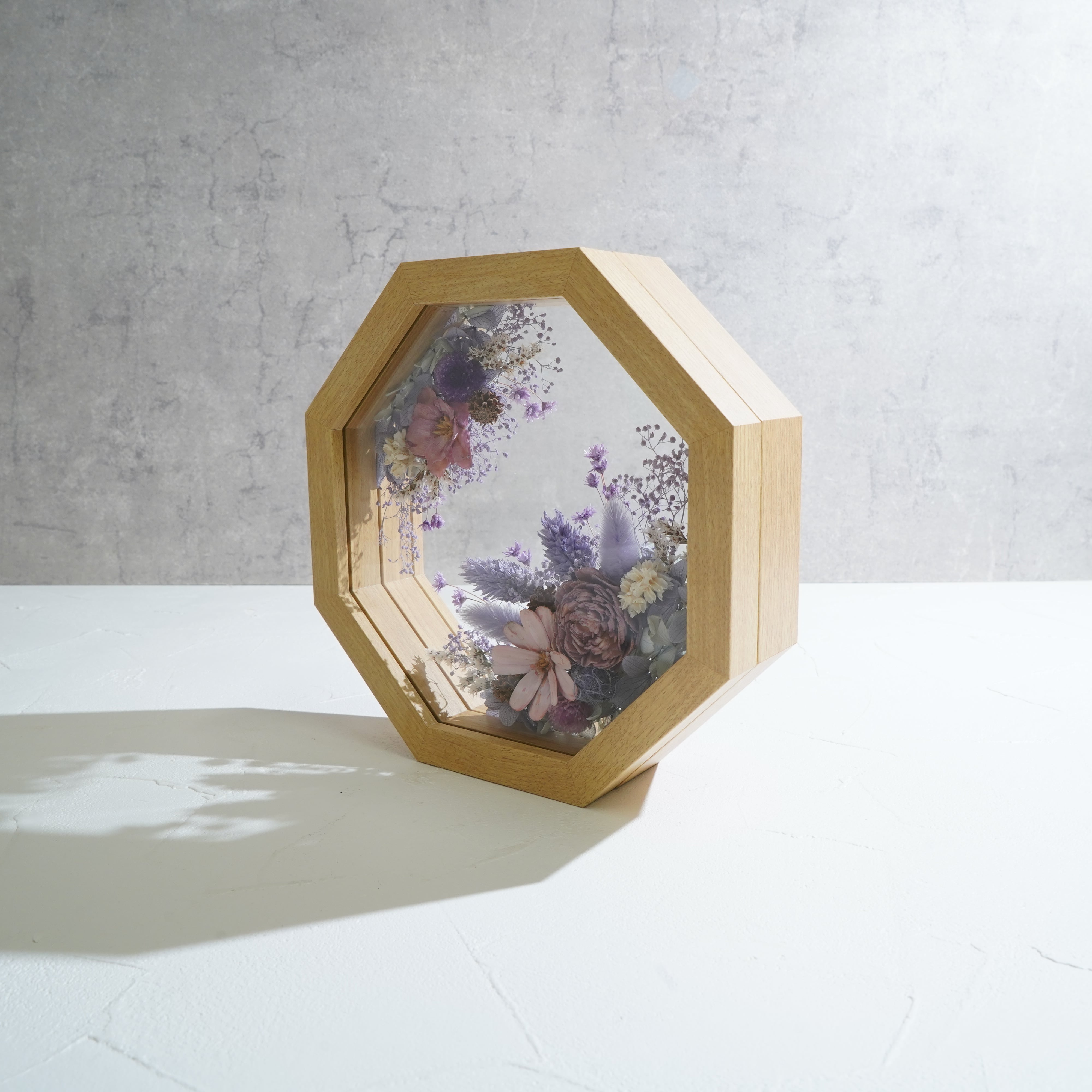 【パープル】フレームフラワー 八角形 アートタイプ FO-51≪限定1点≫