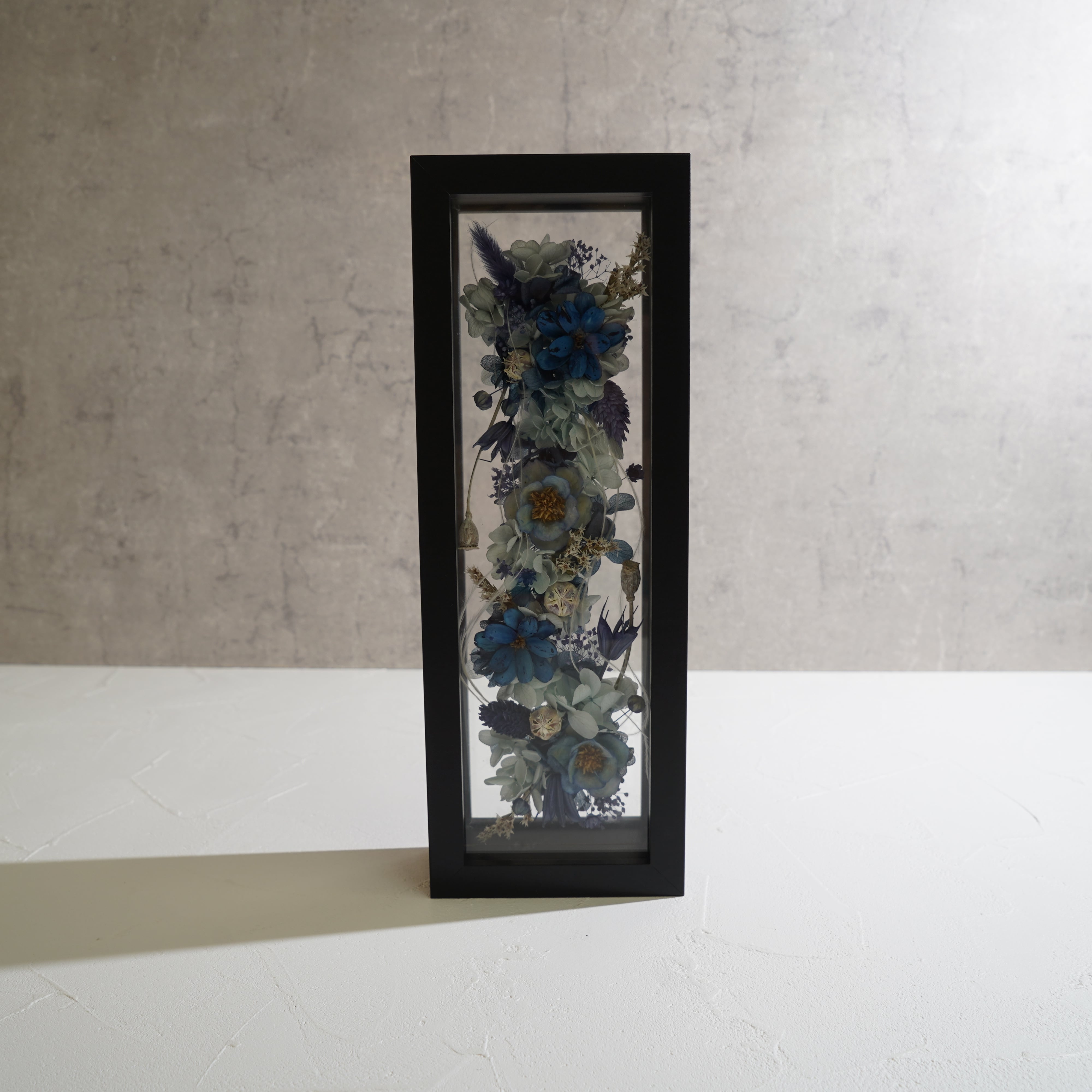 【ブルー】フレームフラワー 長方形 花畑タイプ FR-24≪限定1点≫