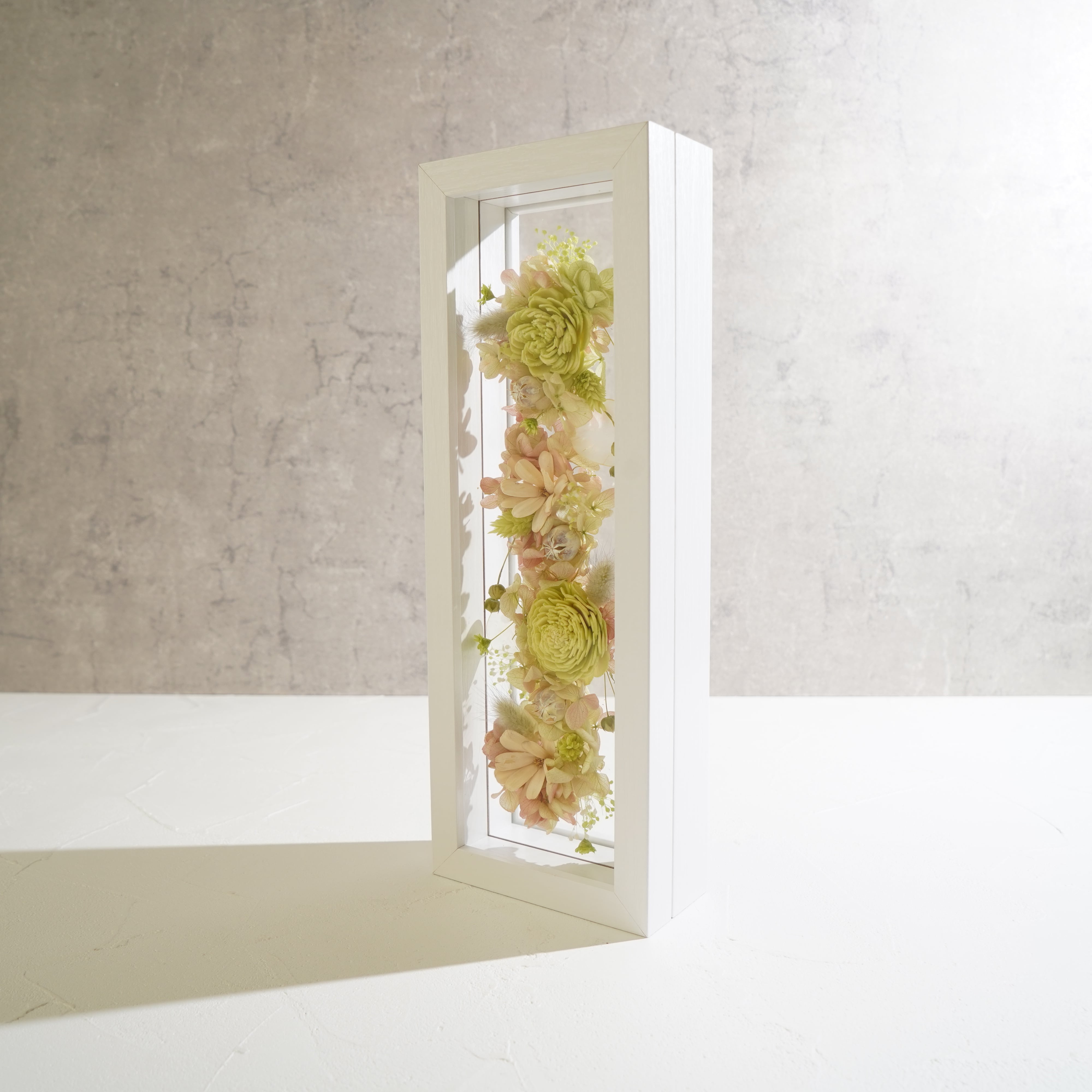 【ライトグリーン】フレームフラワー 長方形 花畑タイプ FR-28≪限定1点≫