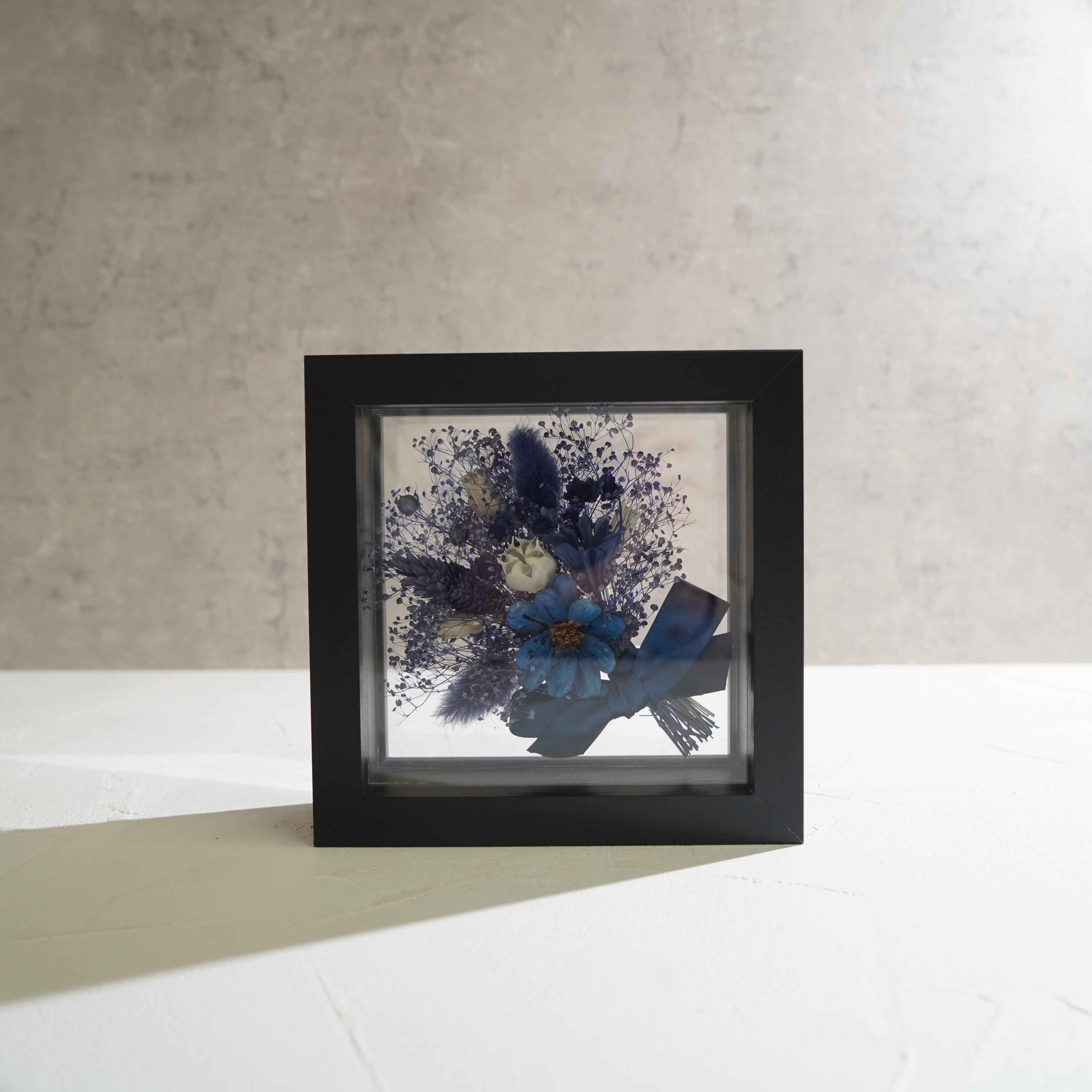 【ブルー】フレームフラワー Mサイズ 花束タイプ FM-52≪限定1点≫