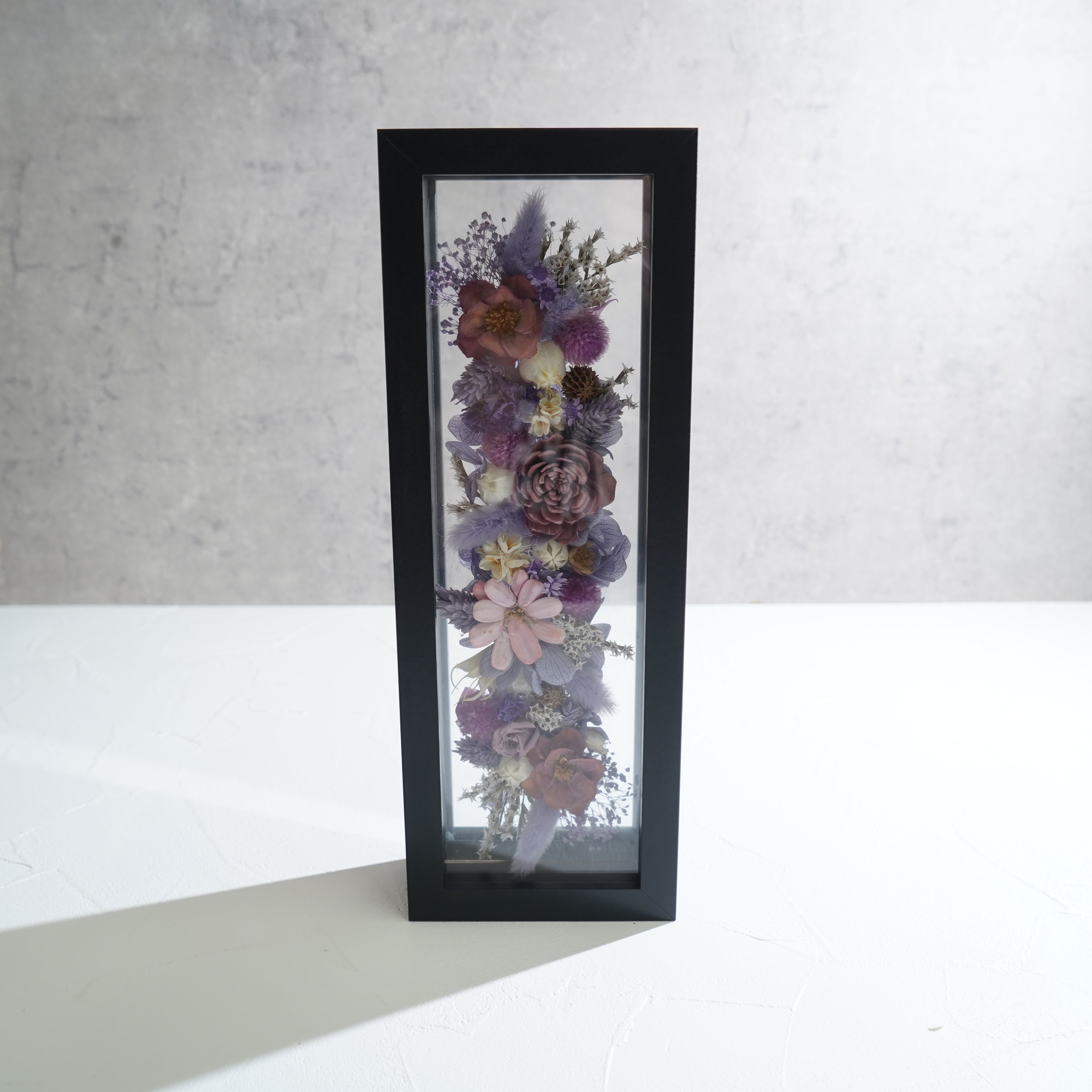 【パープル】フレームフラワー 長方形 花畑タイプ FR-06≪限定1点≫