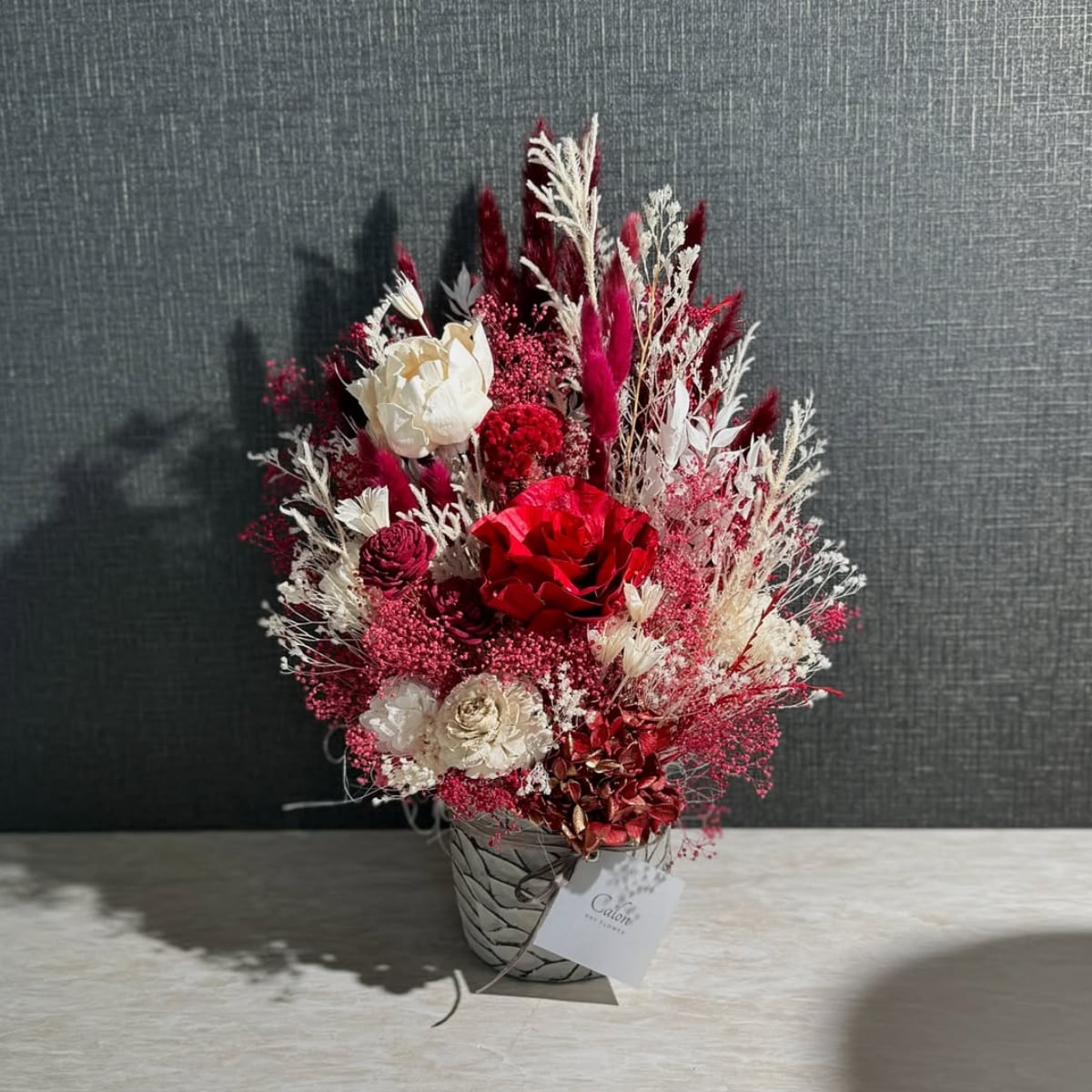 【オーダーメイド 】置き型ドライフラワーアレンジ(祝花) Sサイズ