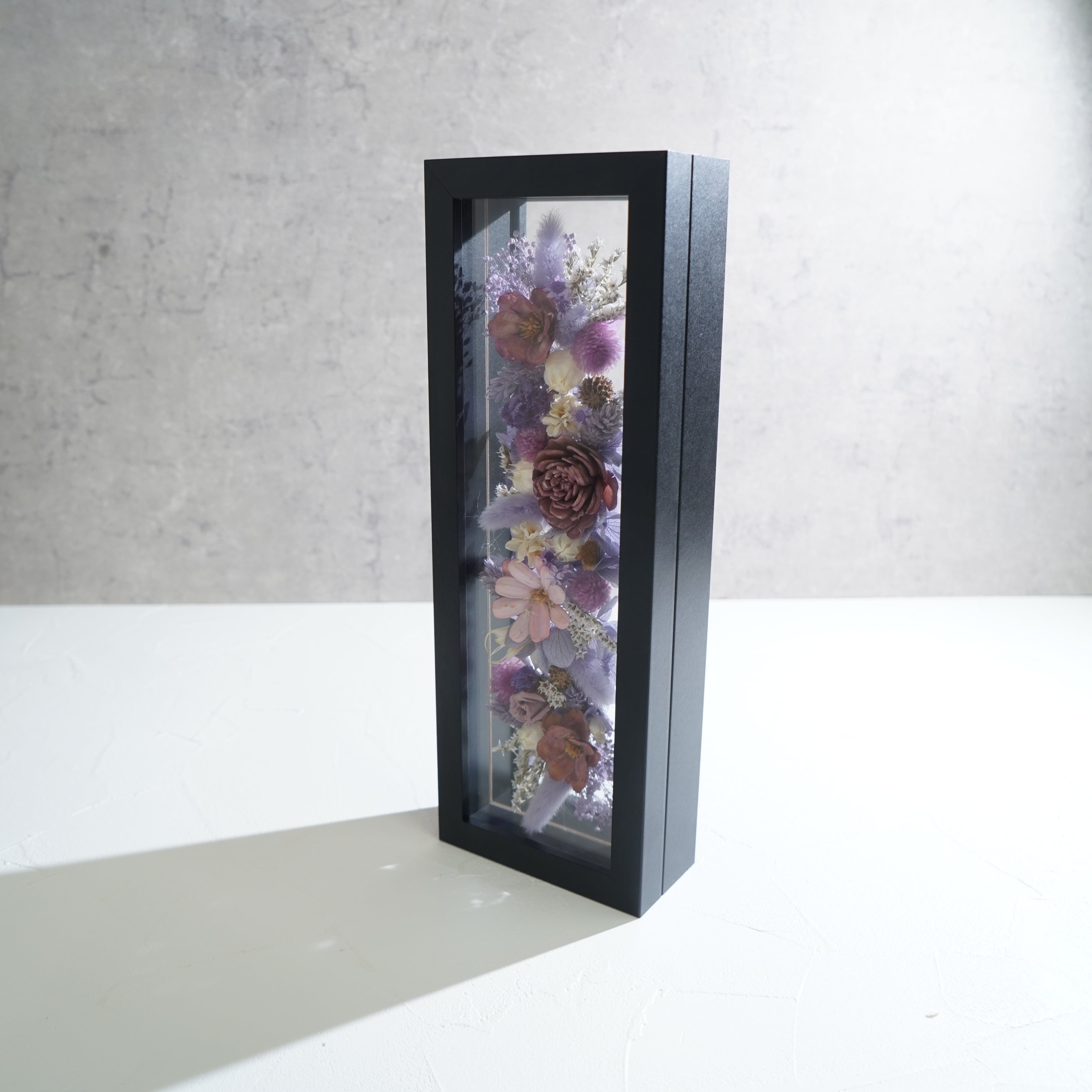 【パープル】フレームフラワー 長方形 花畑タイプ FR-06≪限定1点≫