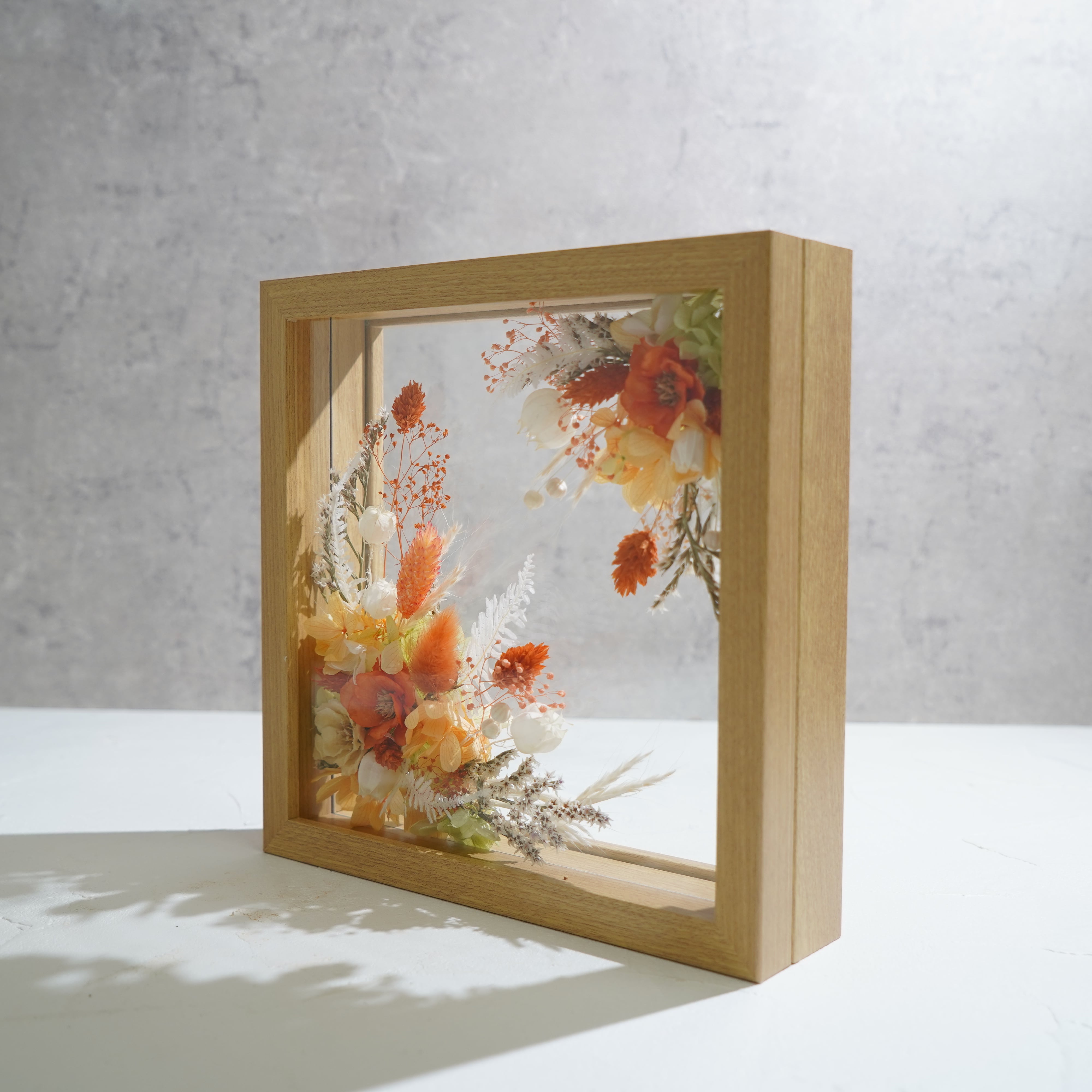 【オレンジ】フレームフラワー Lサイズ アートタイプ FL-62≪限定1点≫