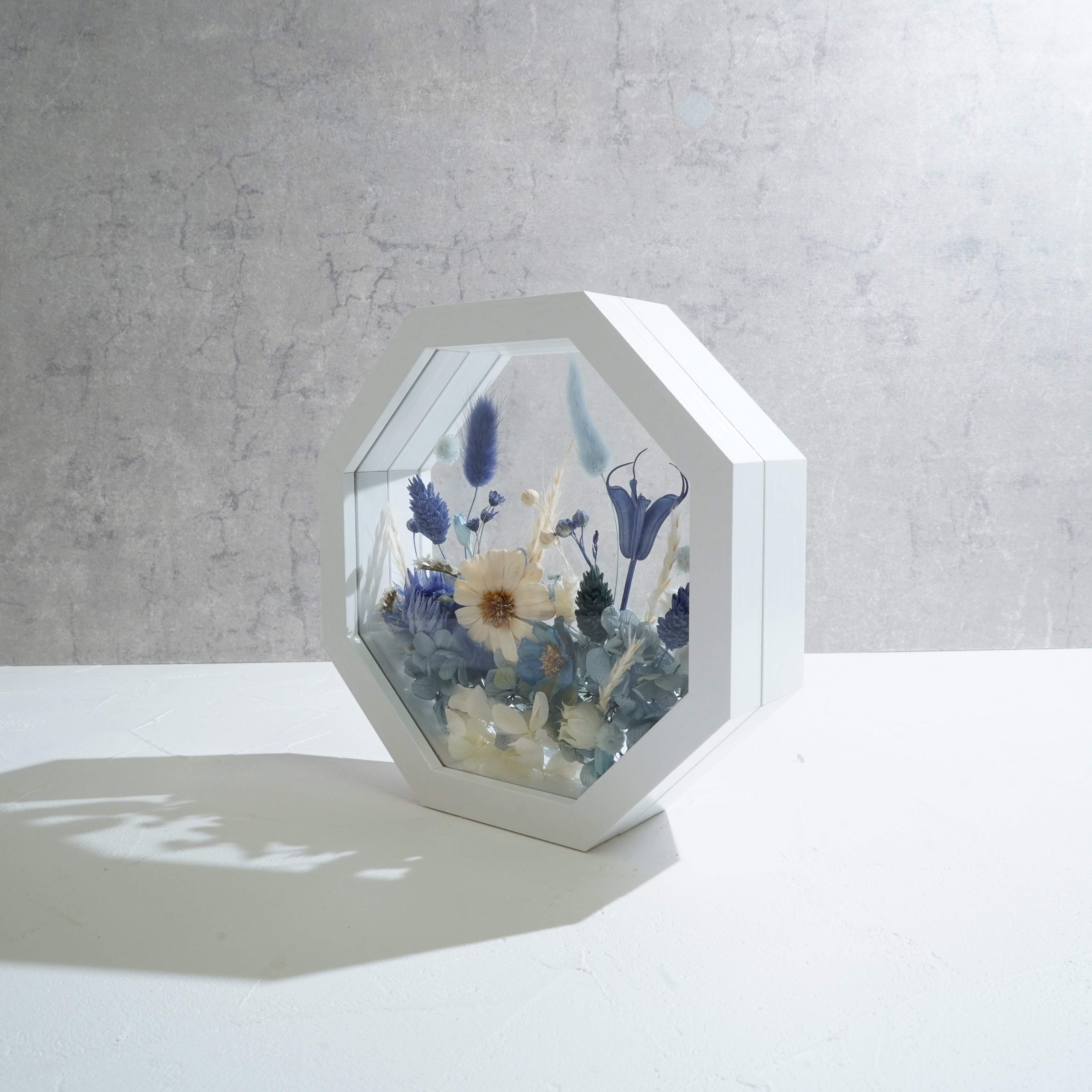 【ブルー】フレームフラワー 八角形 ガーデンタイプ FO-58≪限定1点≫