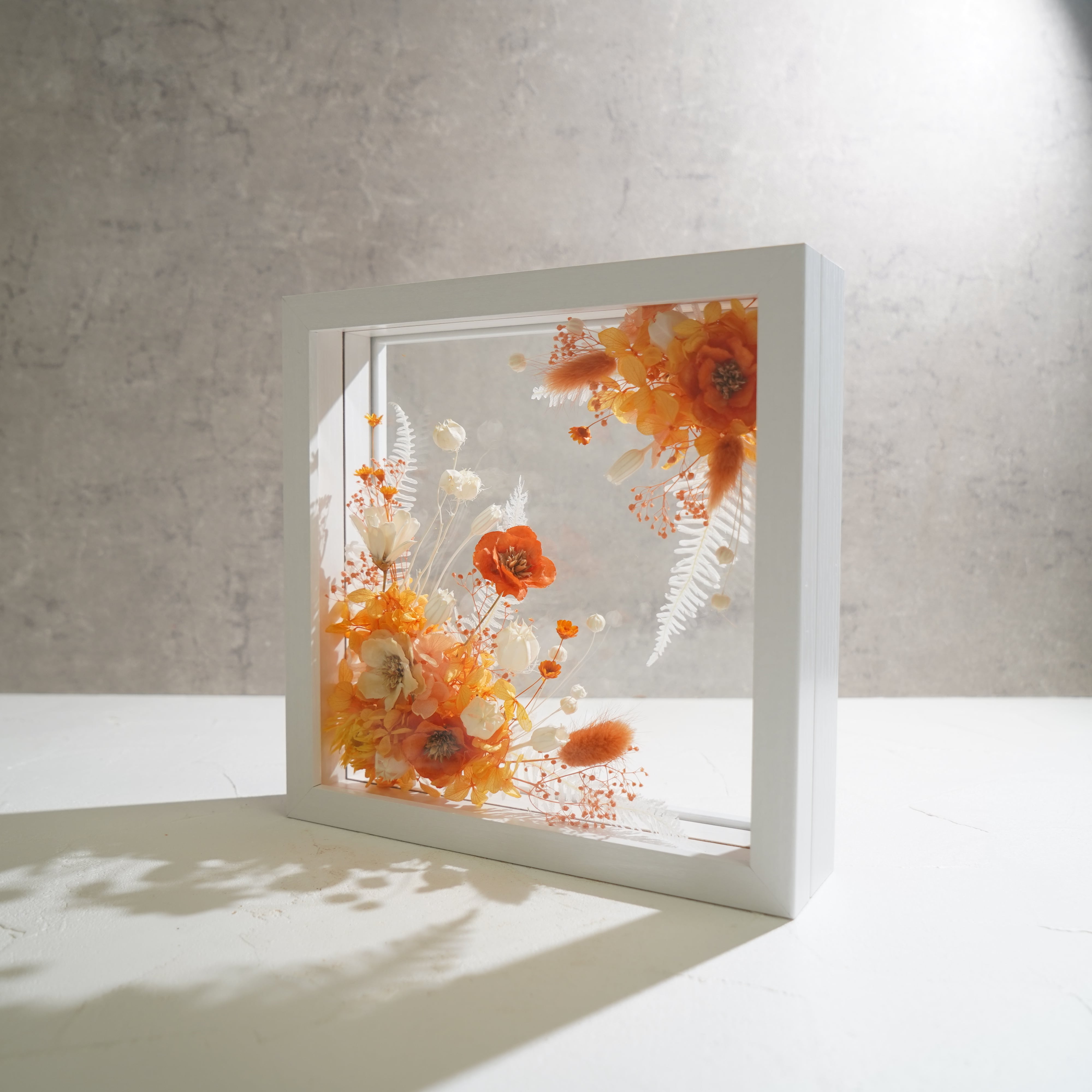 【オレンジ】フレームフラワー Lサイズ アートタイプ FL-66≪限定1点≫