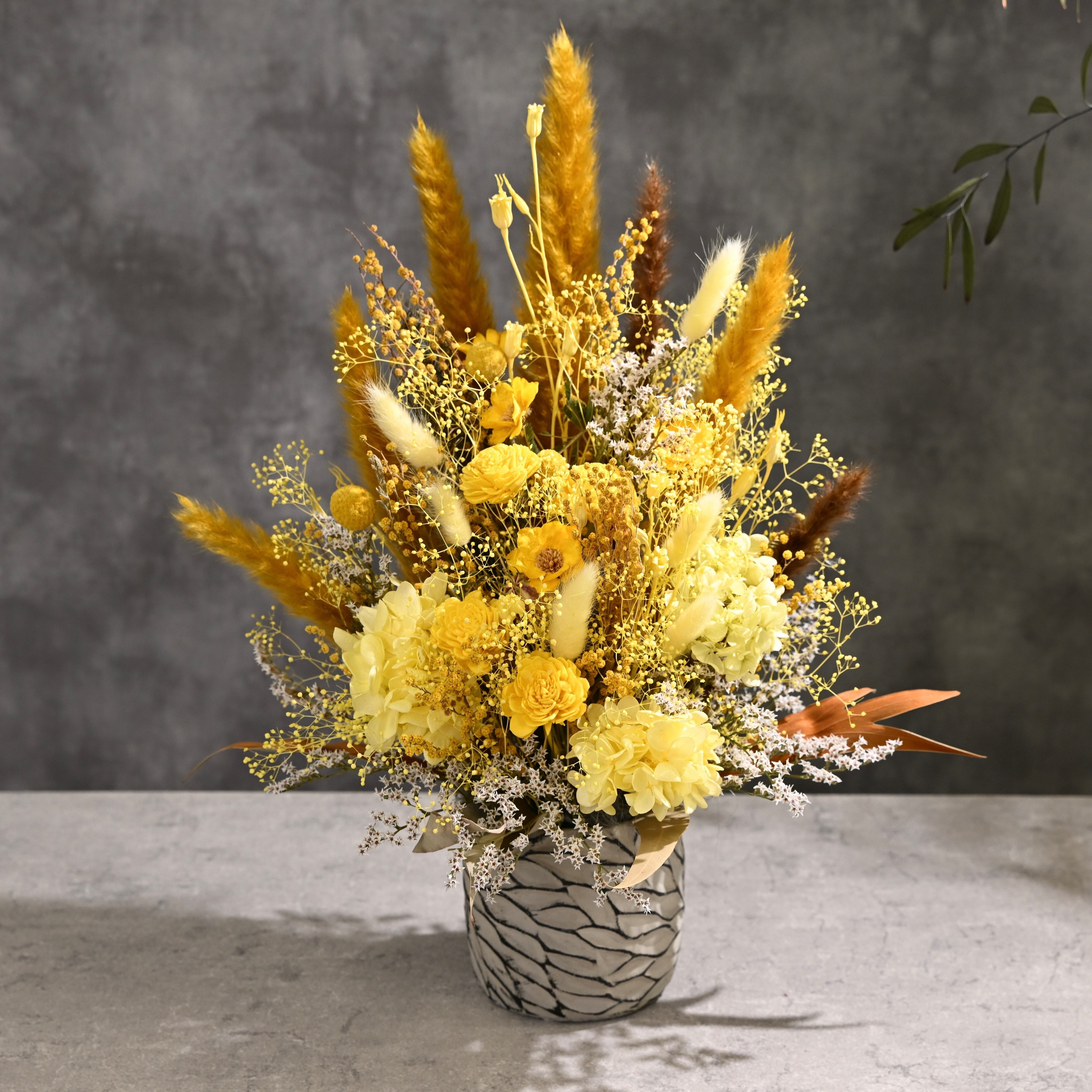 【オーダーメイド 】置き型ドライフラワーアレンジ(祝花) Sサイズ