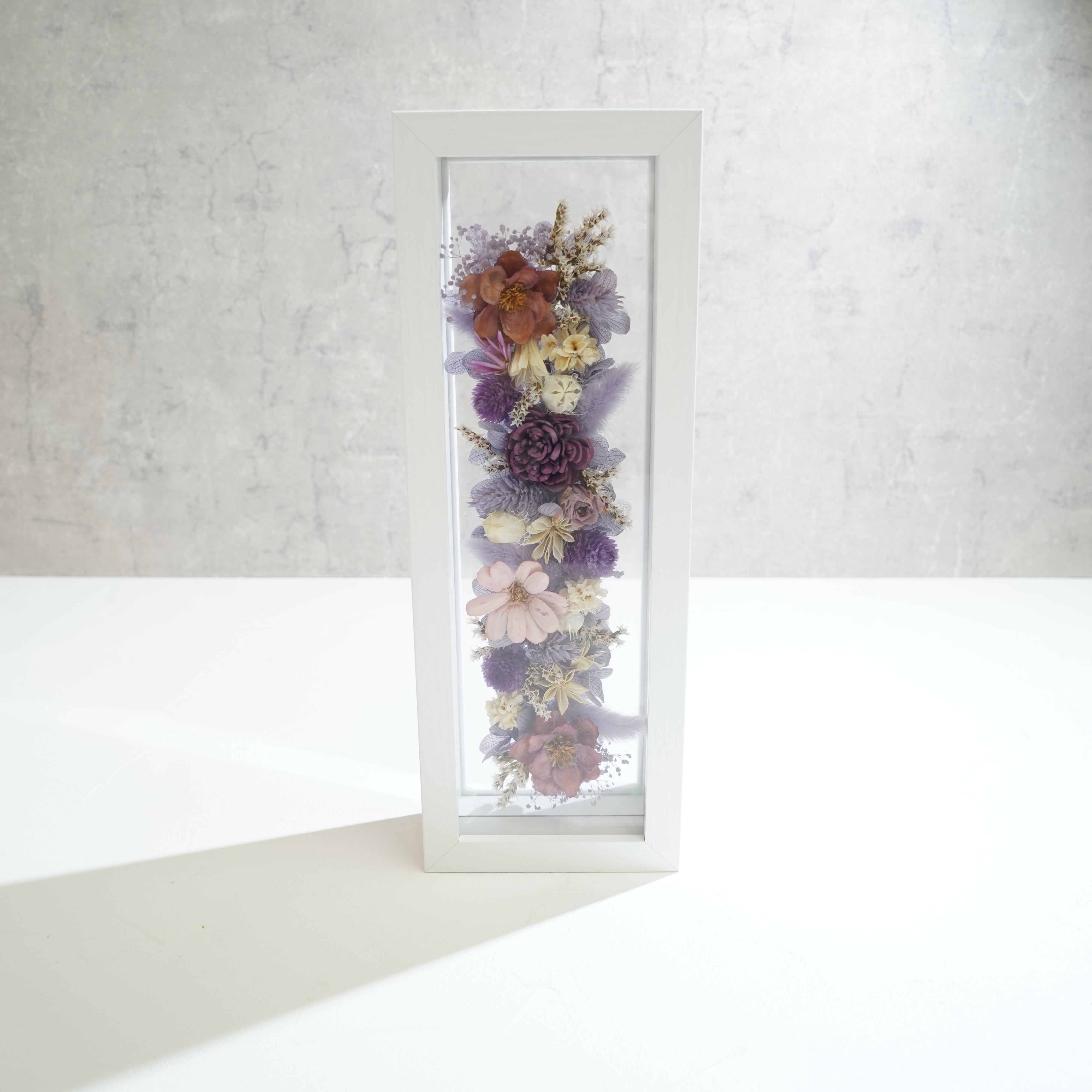 【パープル】フレームフラワー 長方形 花畑タイプ FR-17≪限定1点≫