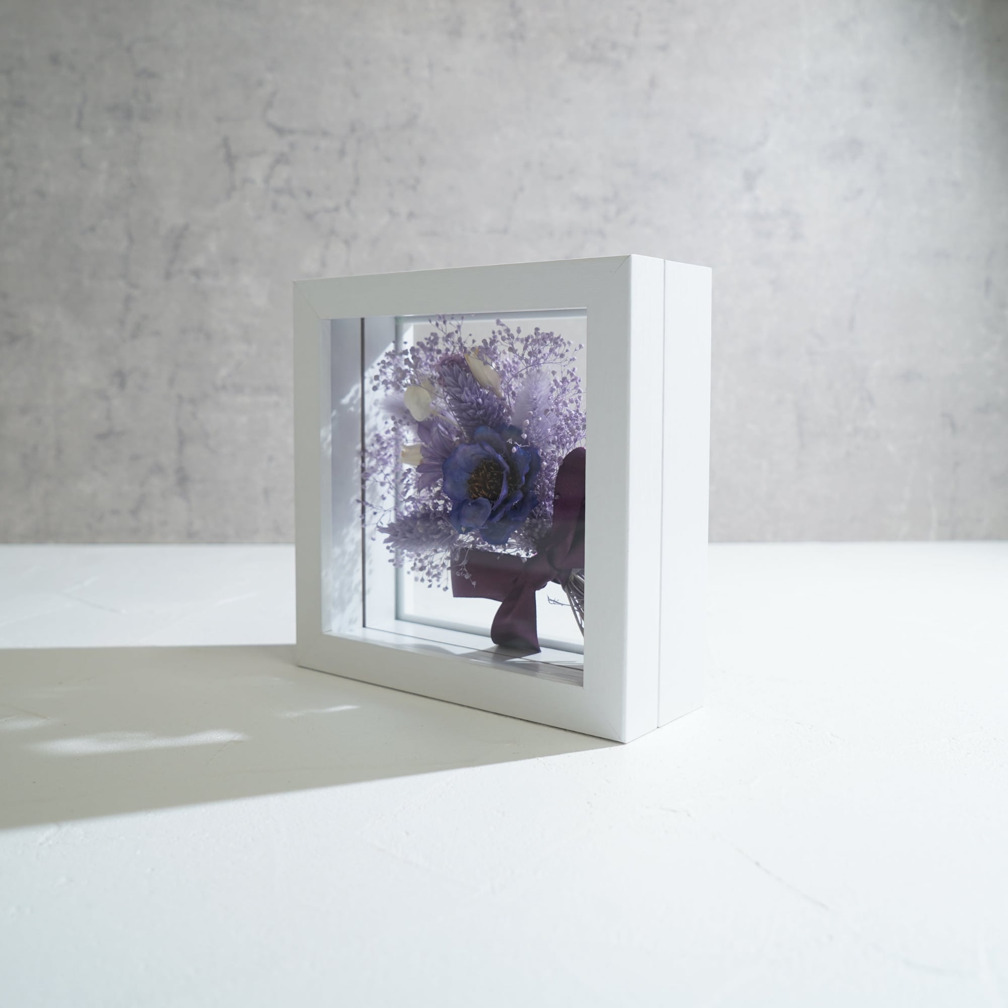 【パープル】フレームフラワー Mサイズ 花束タイプ FM-26≪限定1点≫