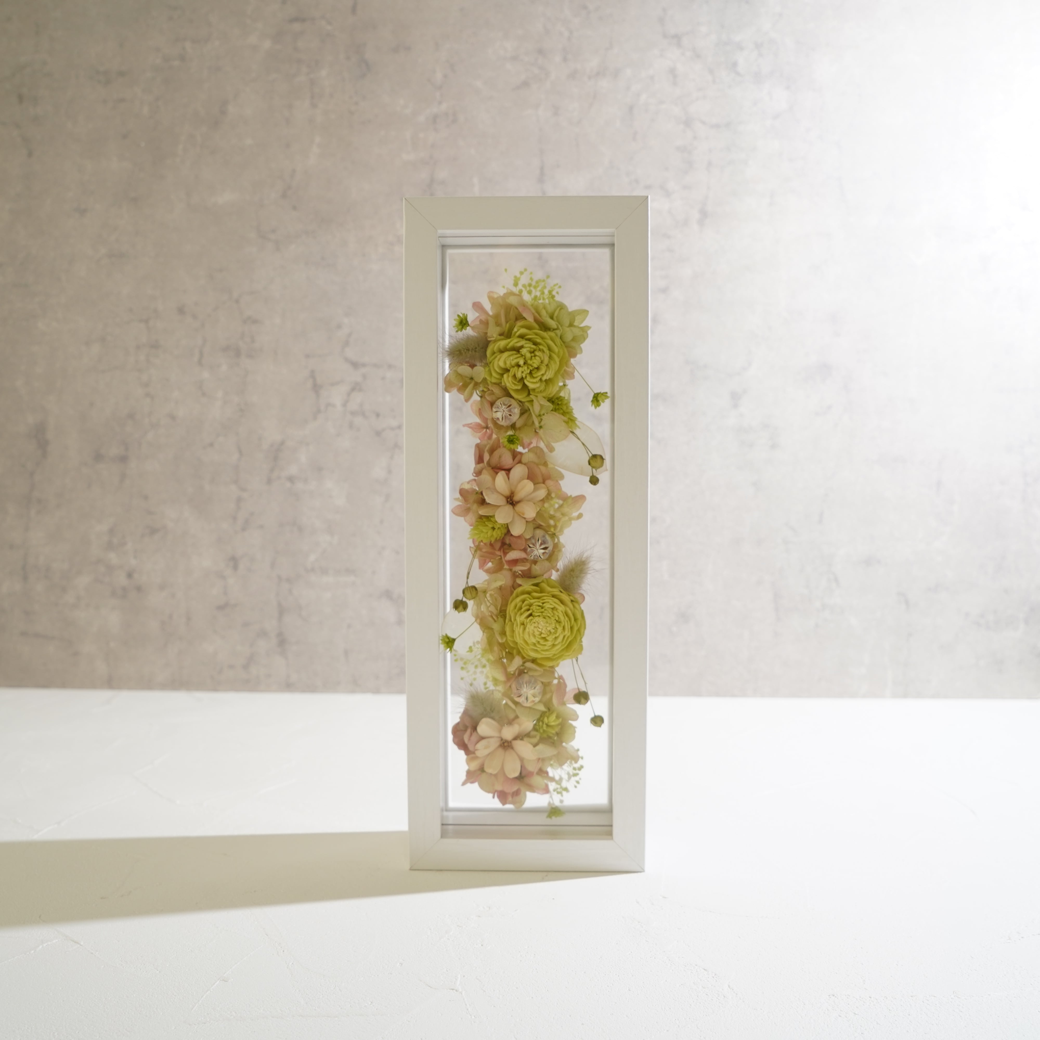 【ライトグリーン】フレームフラワー 長方形 花畑タイプ FR-28≪限定1点≫