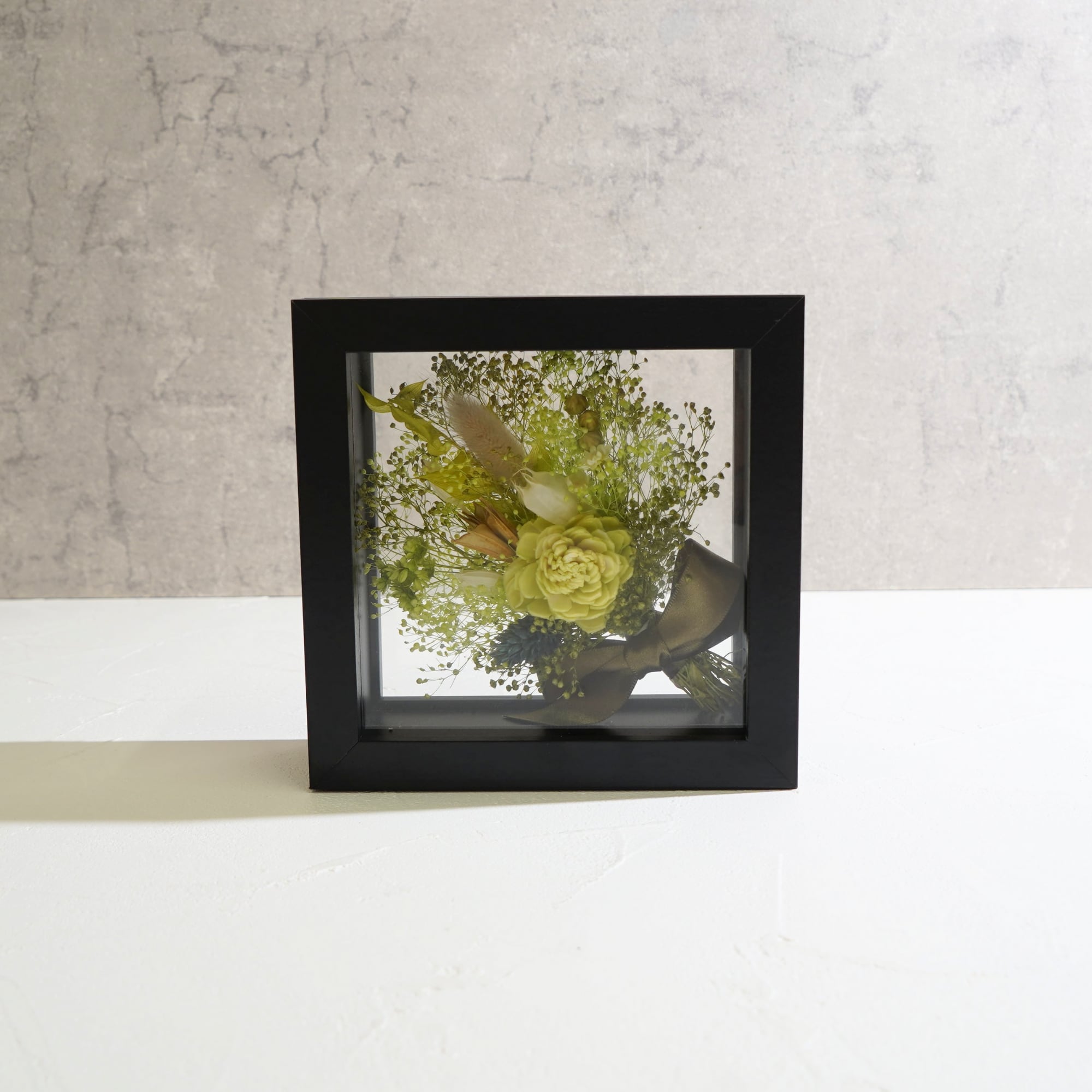 【グリーン】フレームフラワー Mサイズ 花束タイプ FM-34≪限定1点≫