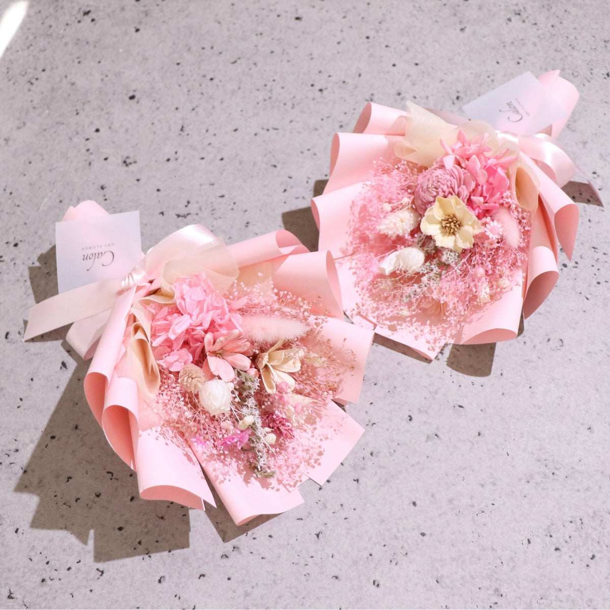 おまかせピンク系】ドライフラワーの花束Sサイズ