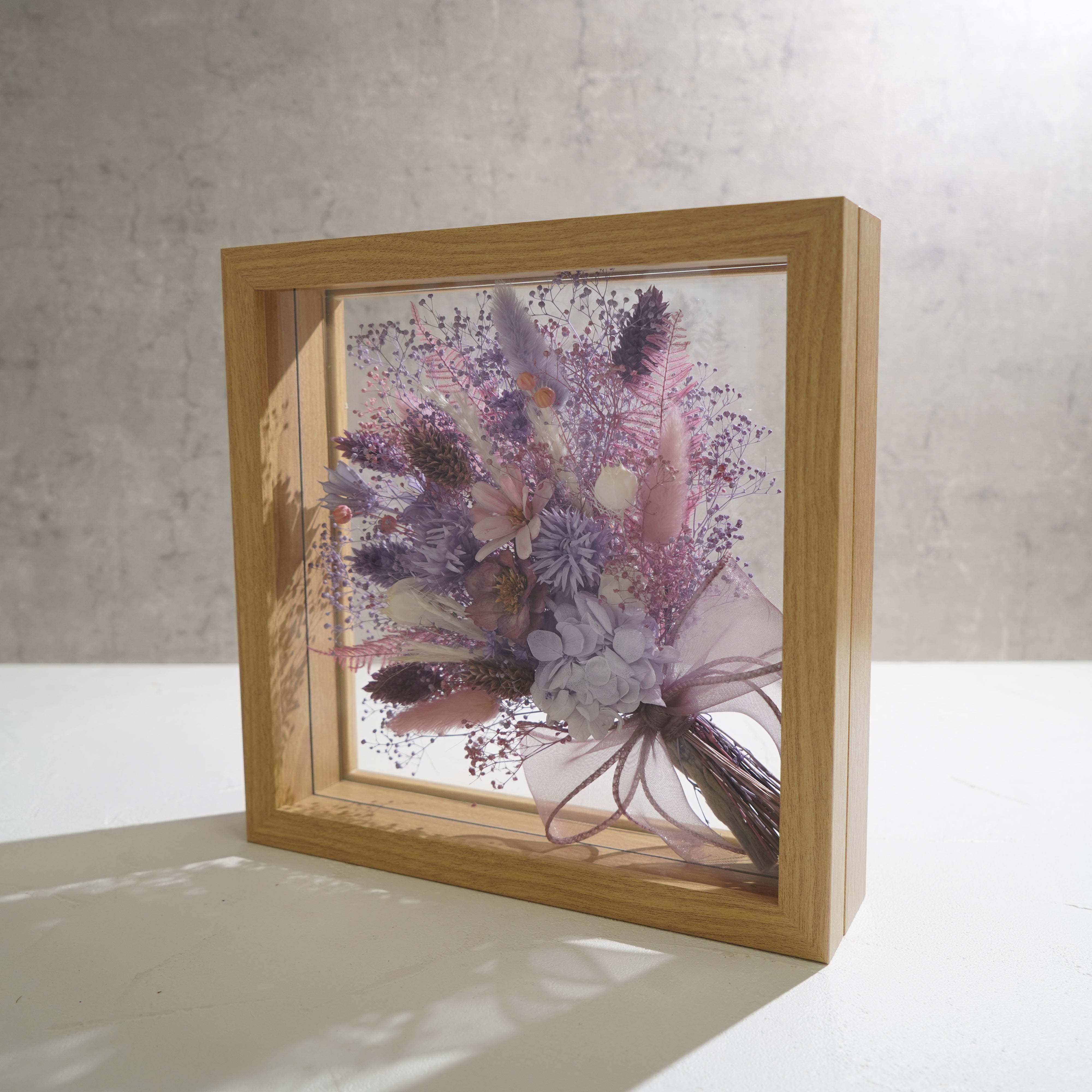 【パープル】フレームフラワー Lサイズ 花束タイプ FL-67≪限定1点≫