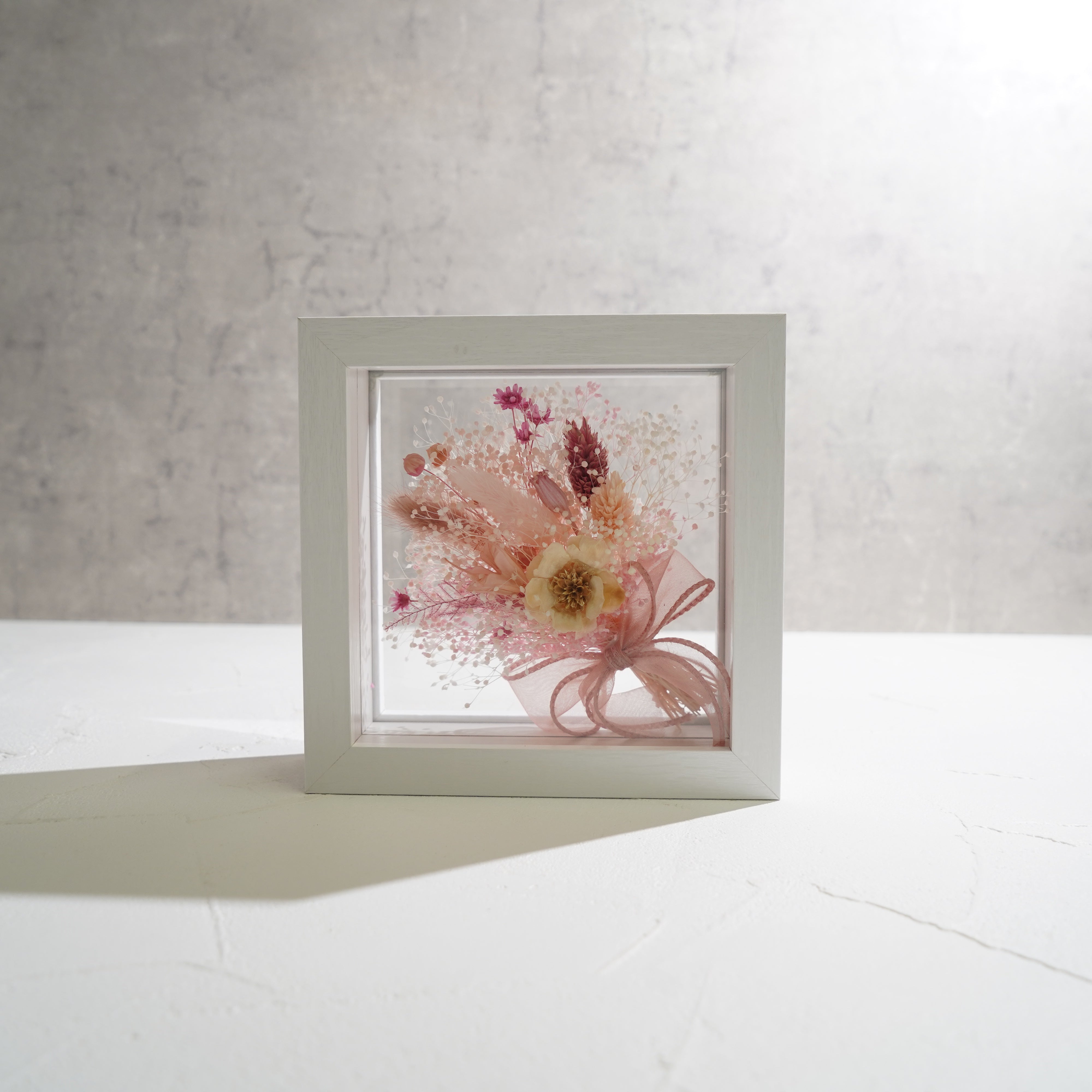 【ピンク】フレームフラワー Mサイズ 花束タイプ FM-60≪限定1点≫