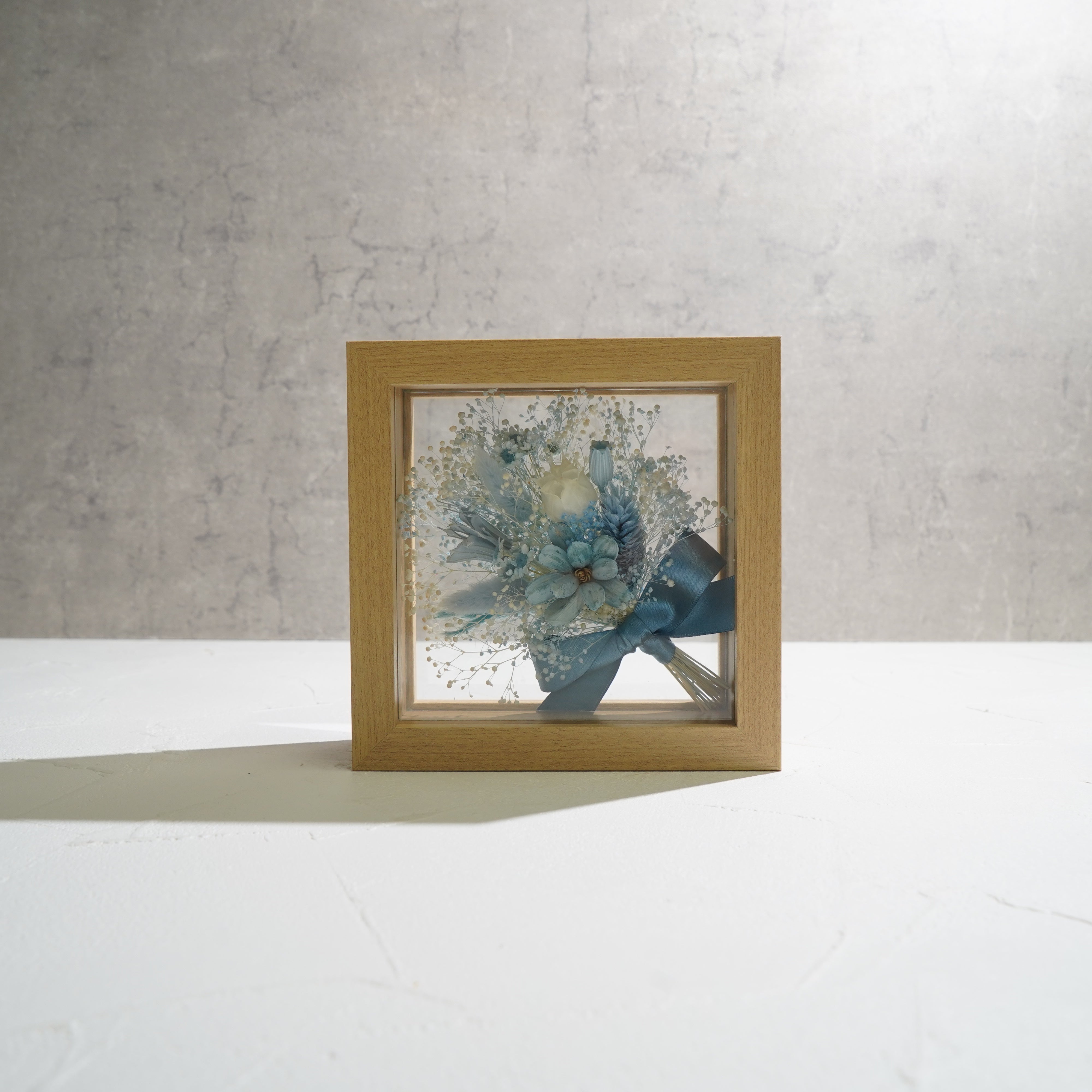 【ライトブルー】フレームフラワー Mサイズ 花束タイプ FM-64≪限定1点≫