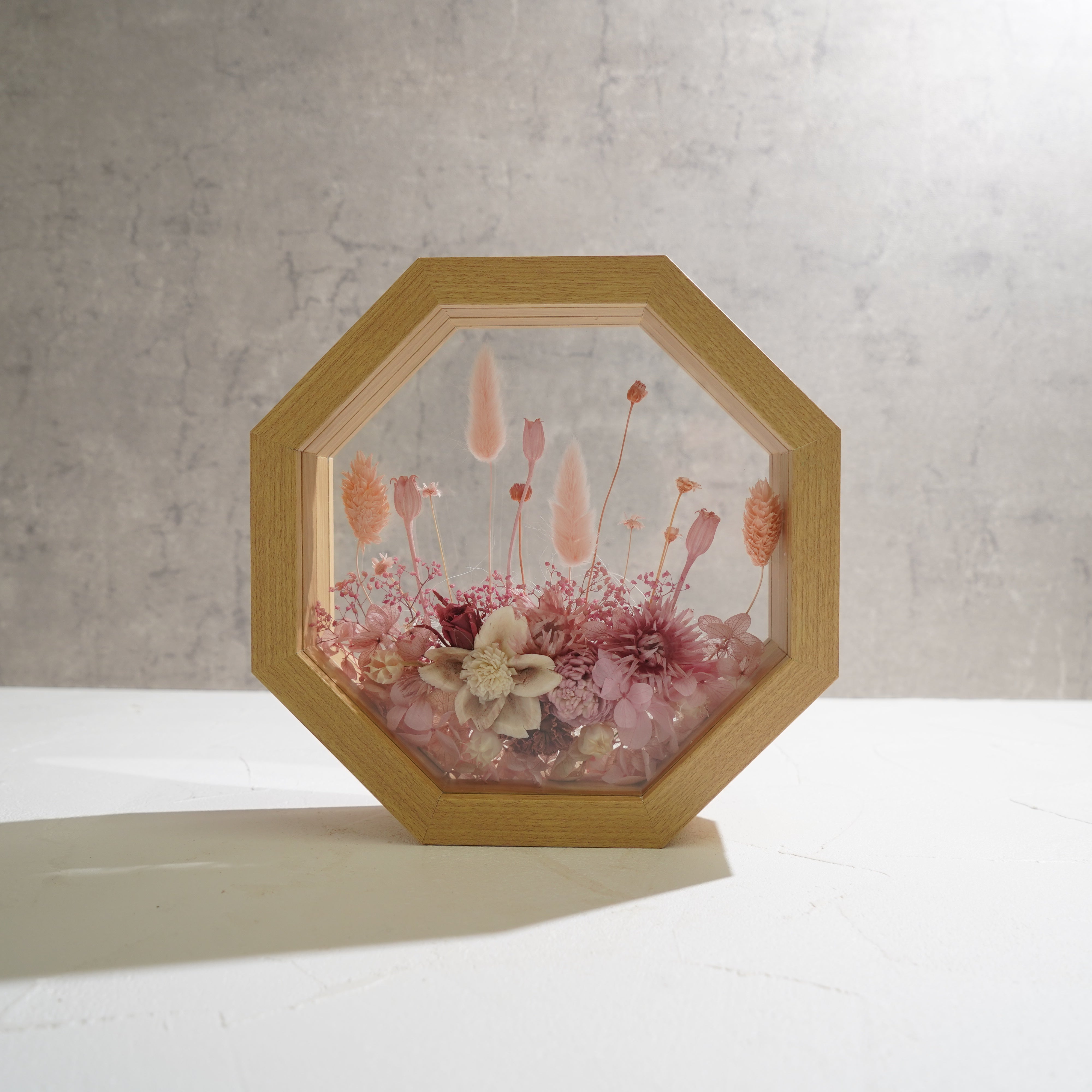 【ピンク】フレームフラワー 八角形 ガーデンタイプ FO-79≪限定1点≫