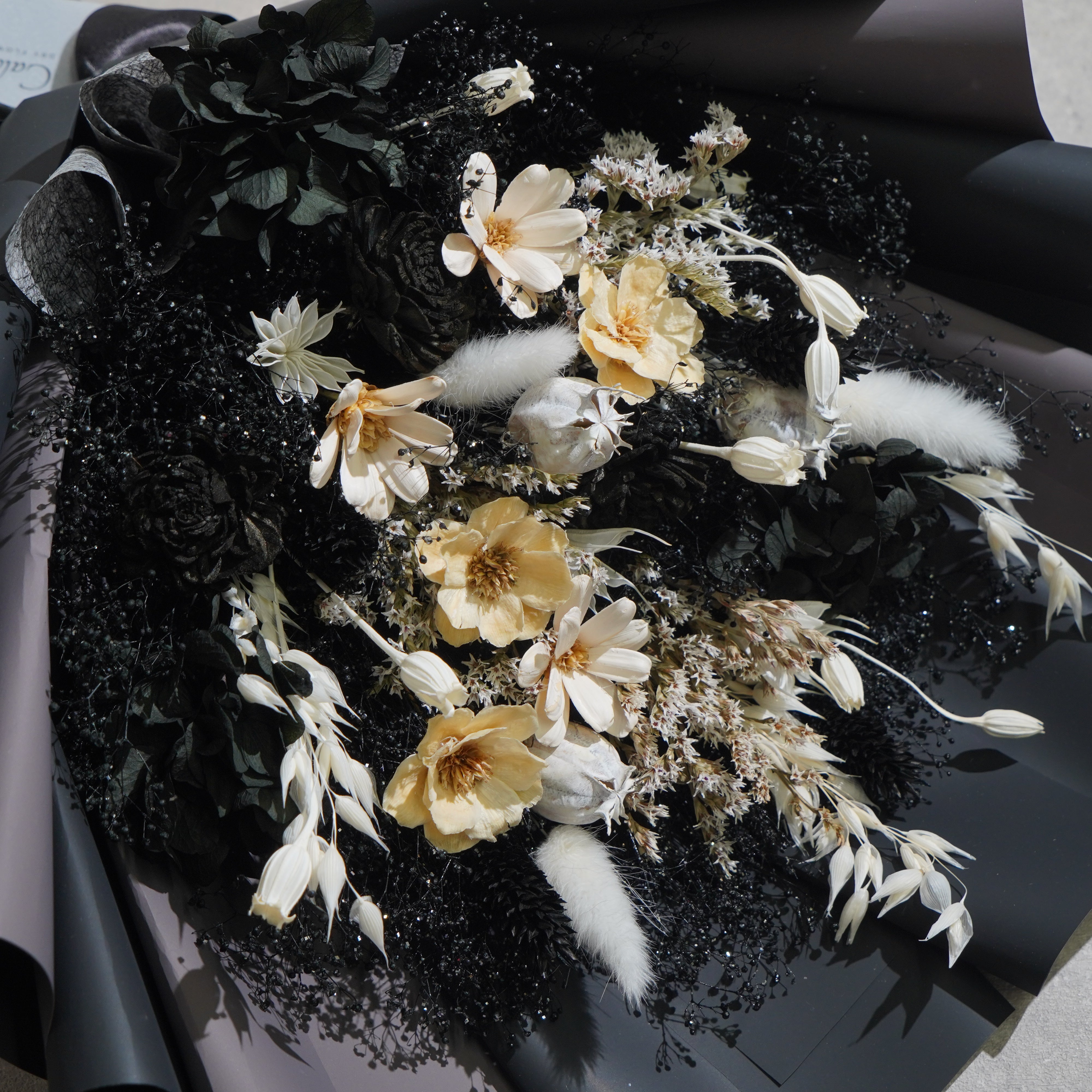 ドライフラワーの花束 Lサイズ ブラック L-145≪限定1点≫