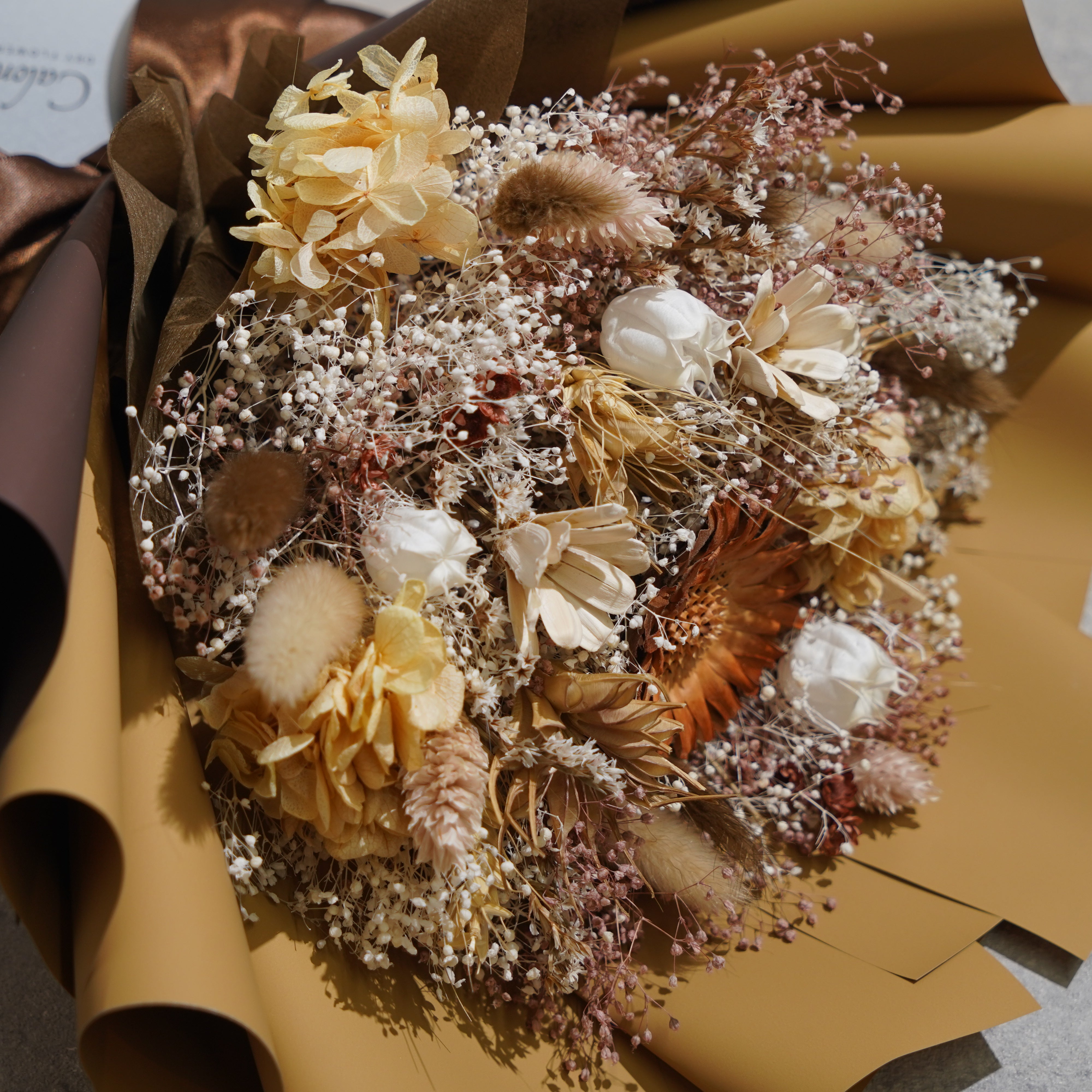 ドライフラワーの花束 Mサイズ ブラウン M-603≪限定1点≫