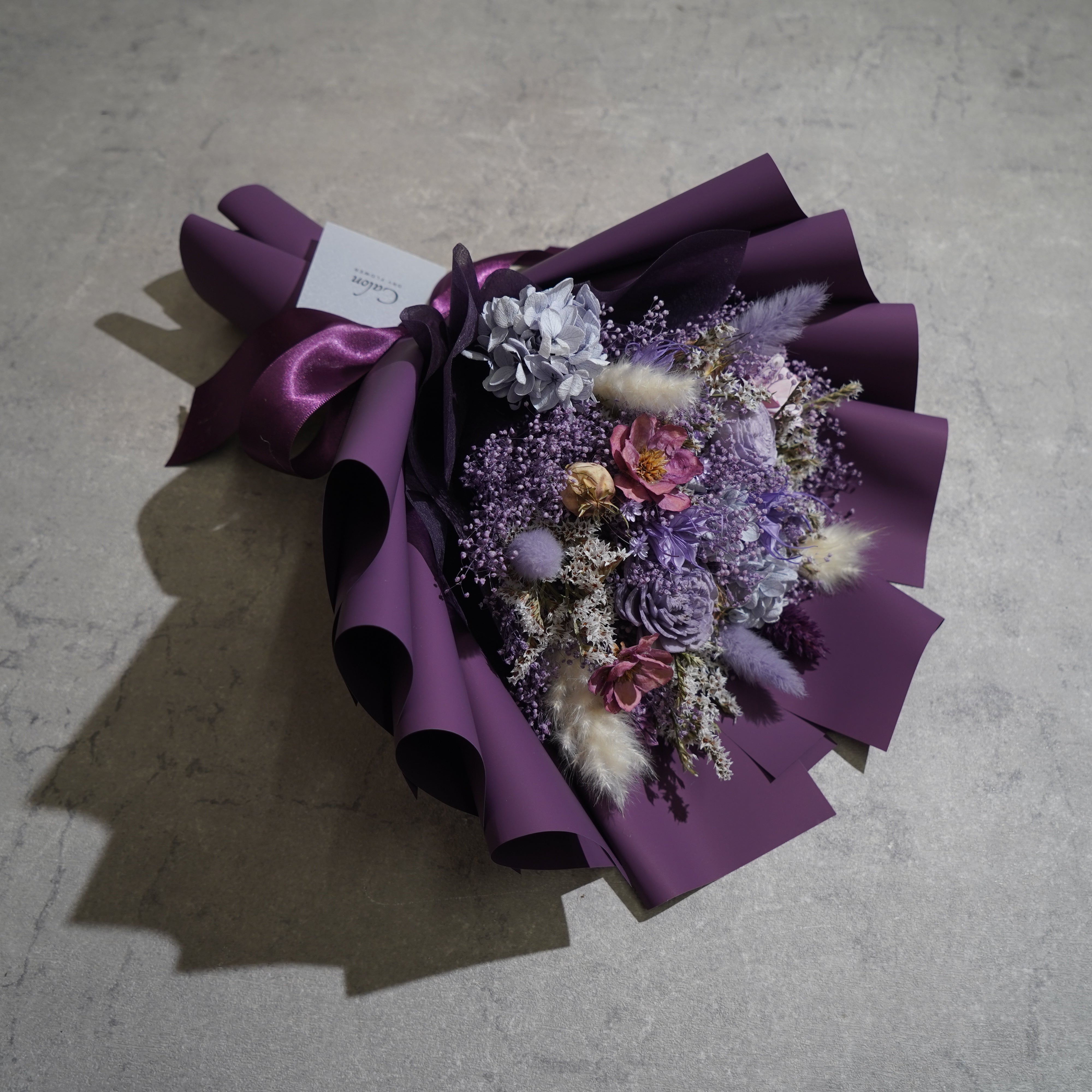 ドライフラワーの花束 Mサイズ パープル M-624≪限定1点≫