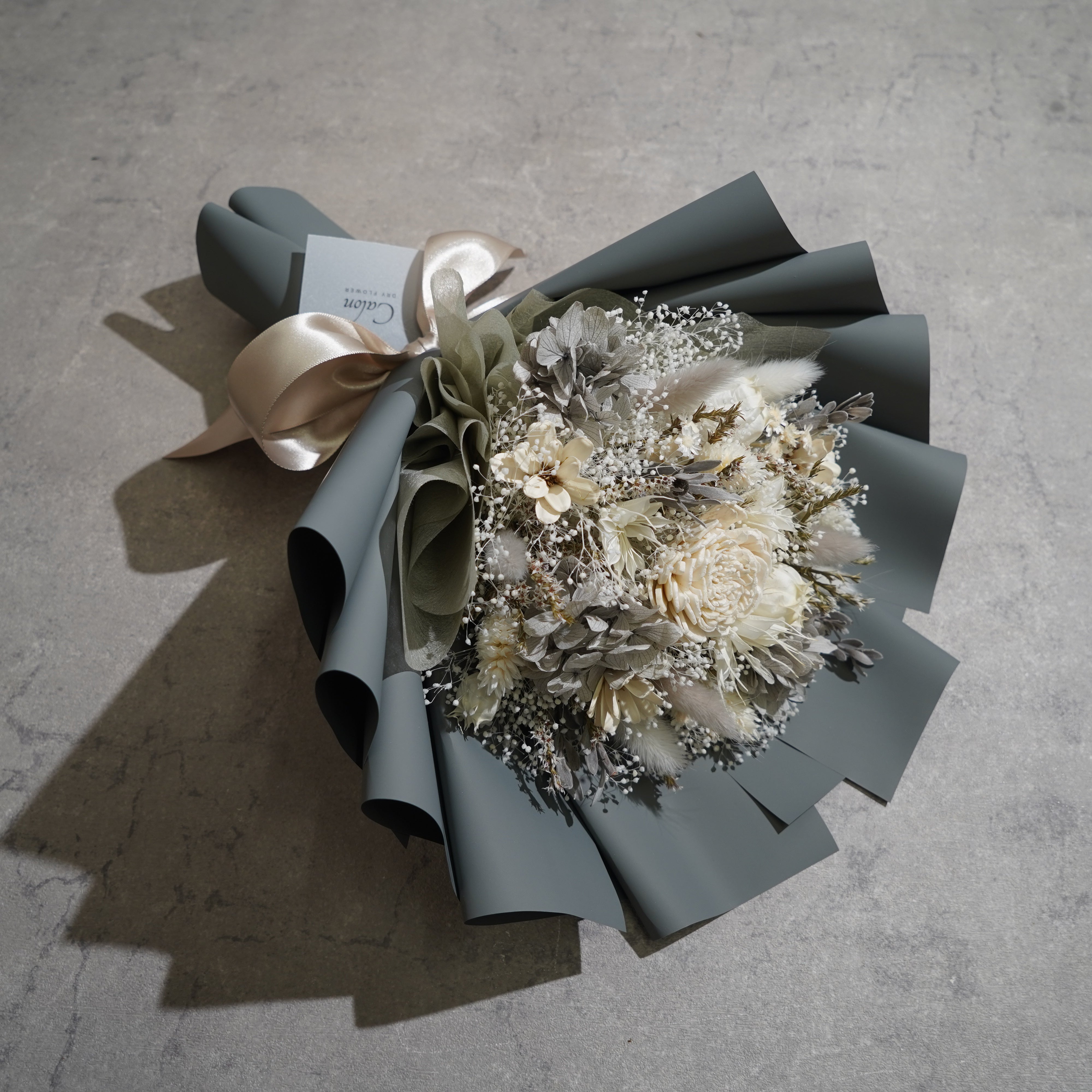 ドライフラワーの花束 Mサイズ グレー M-625≪限定1点≫