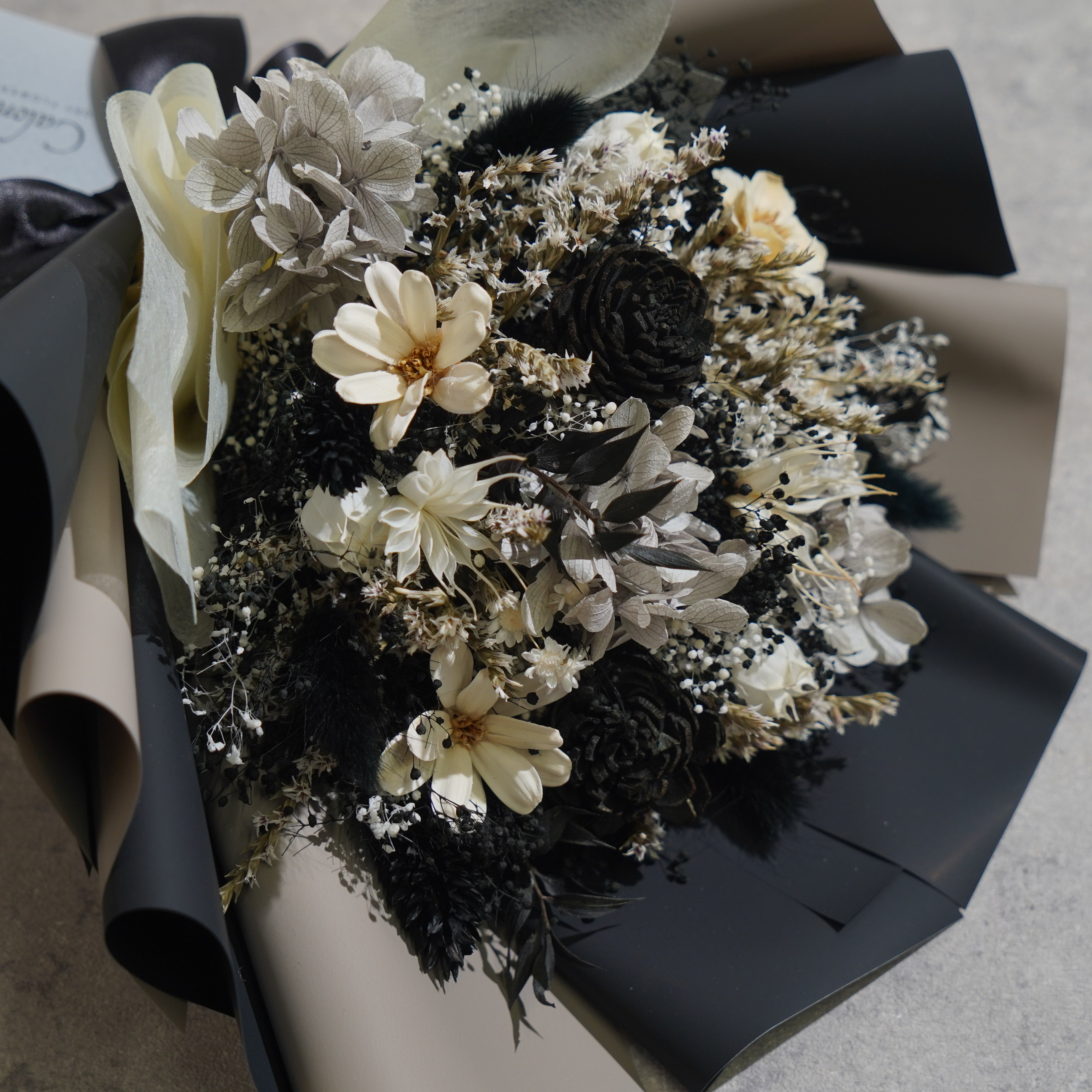 ドライフラワーの花束 Mサイズ ブラック M-626≪限定1点≫