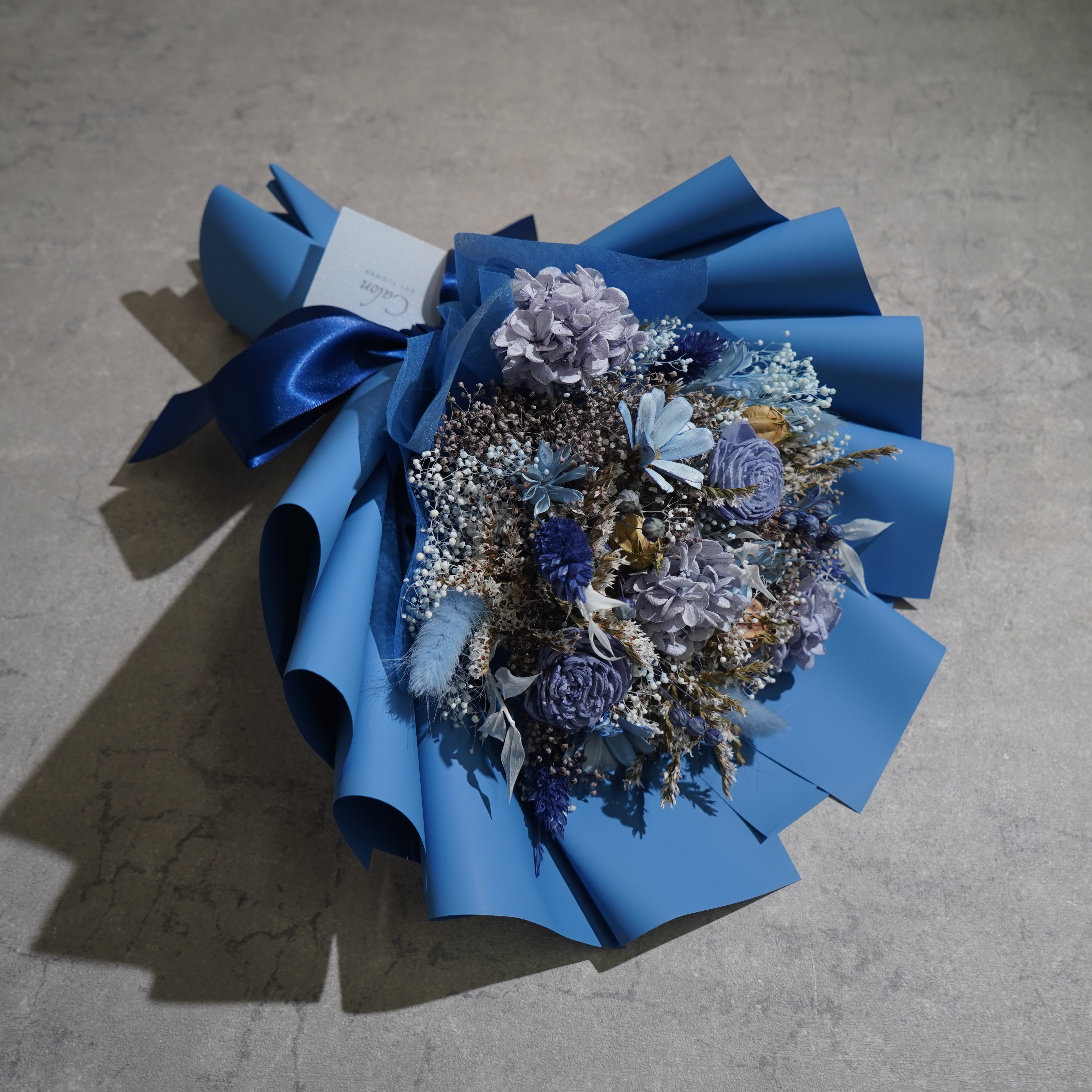 ドライフラワーの花束 Mサイズ ブルー M-629≪限定1点≫