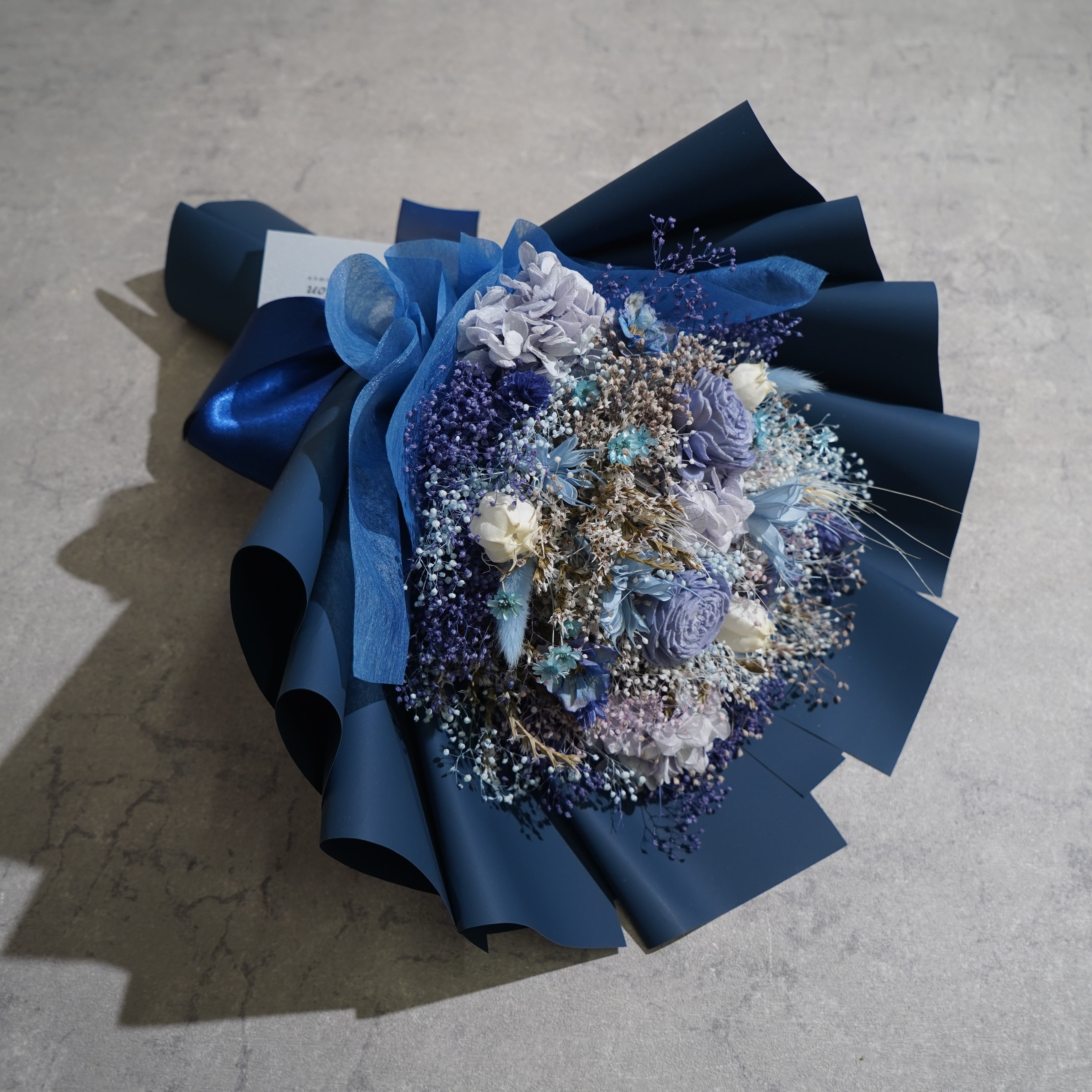 ドライフラワーの花束 Mサイズ ブルー M-639≪限定1点≫