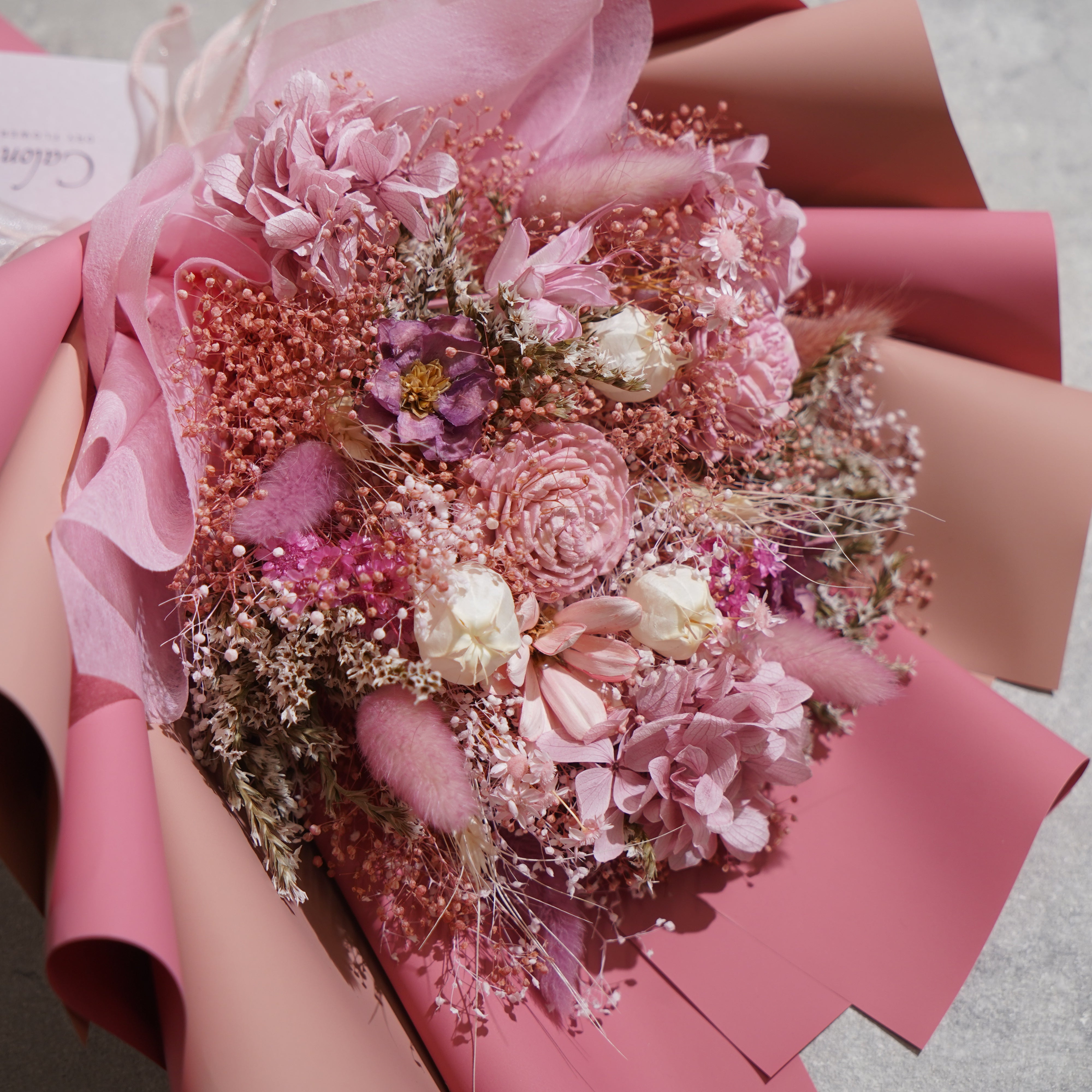 ドライフラワーの花束 Mサイズ ピンク M-685≪限定1点≫