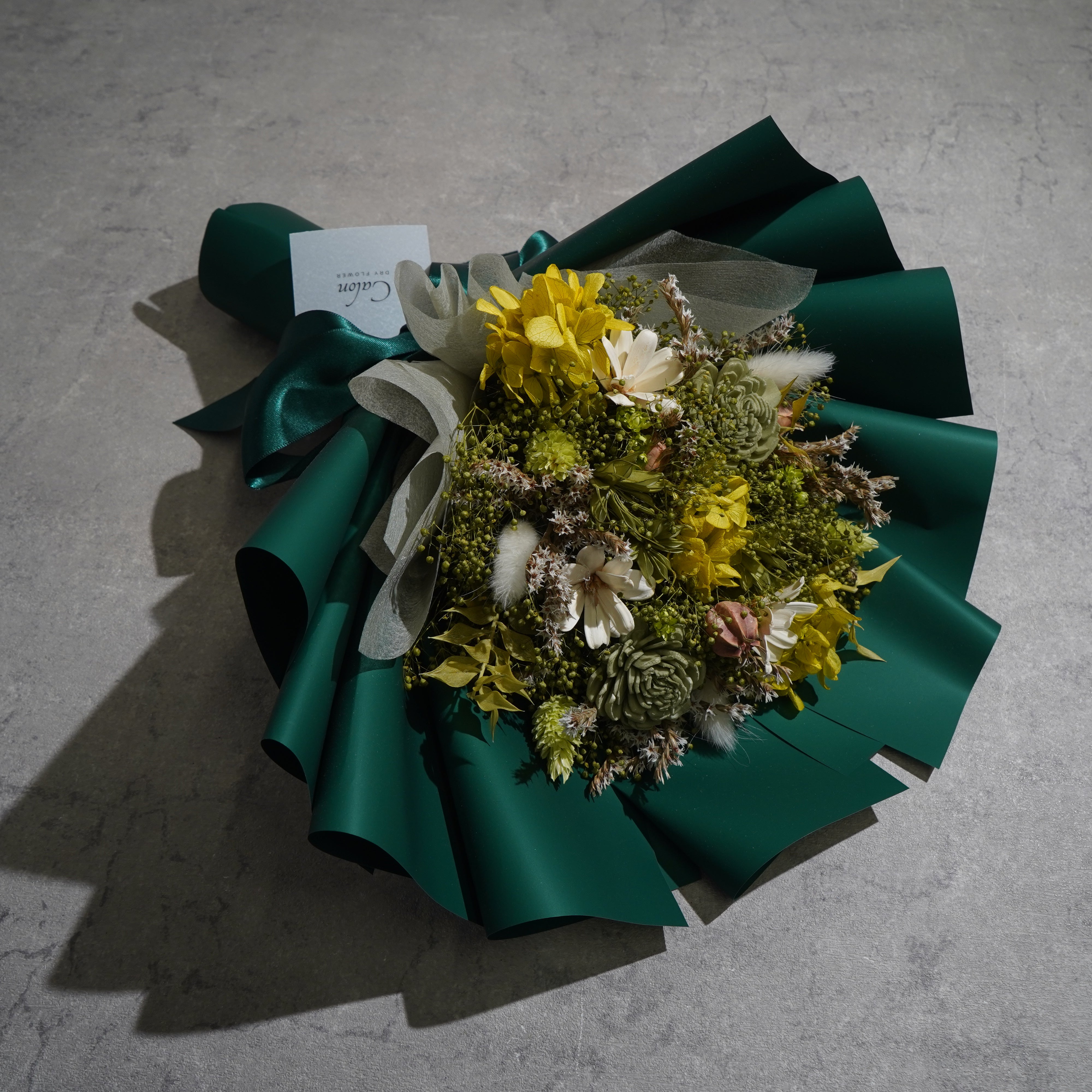 ドライフラワーの花束 Mサイズ グリーン M-751≪限定1点≫