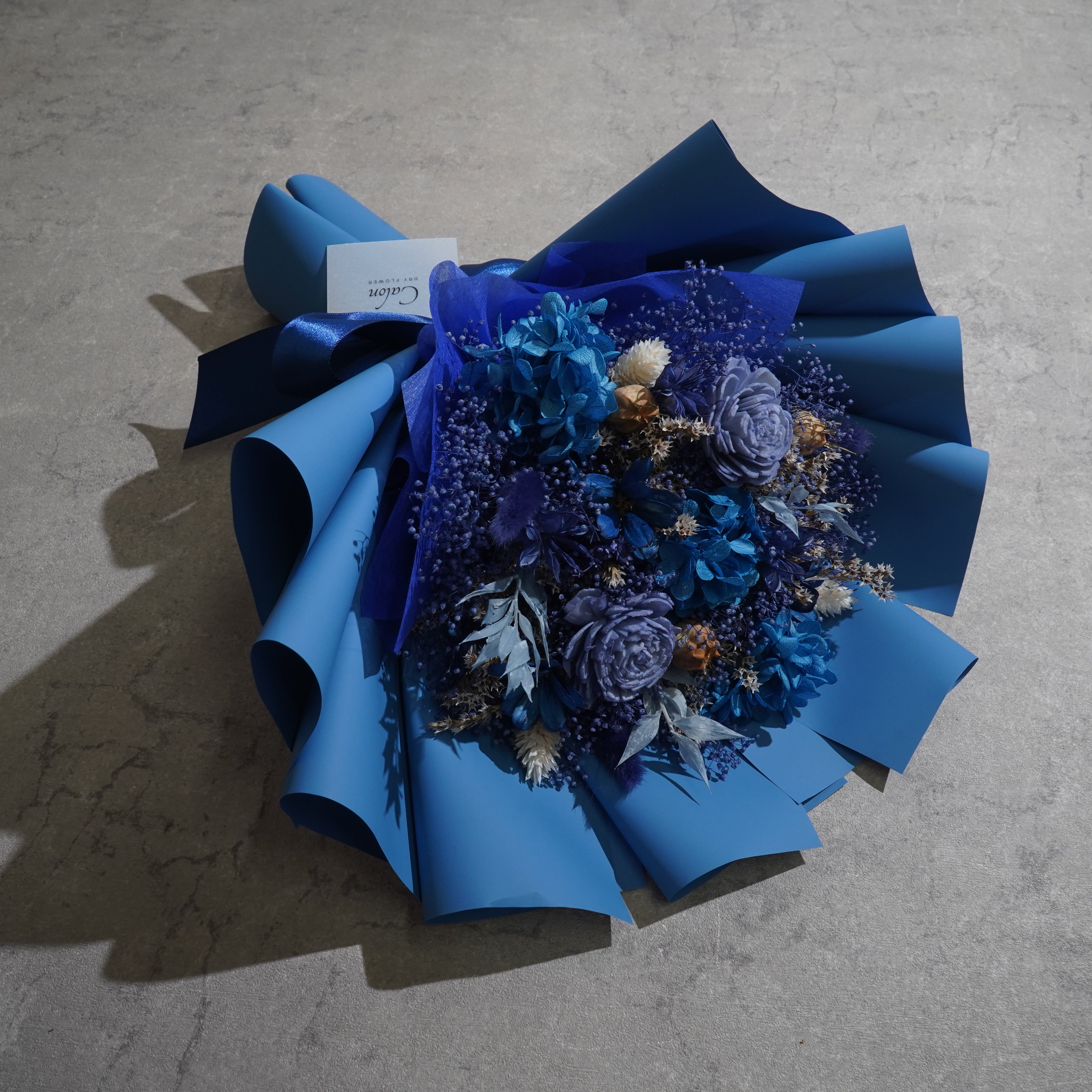 ドライフラワーの花束 Mサイズ ブルー M-768≪限定1点≫