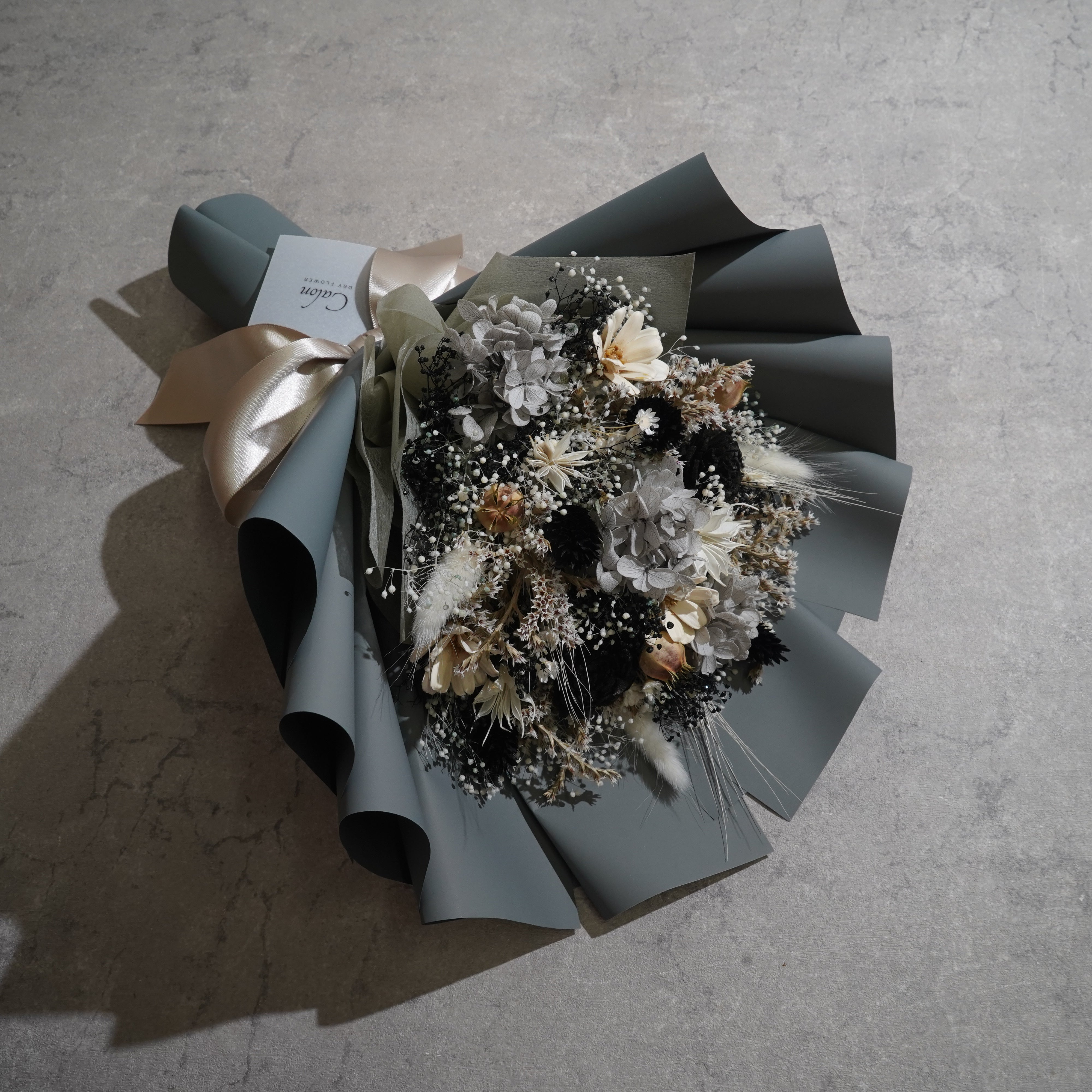ドライフラワーの花束 Mサイズ グレー M-771≪限定1点≫