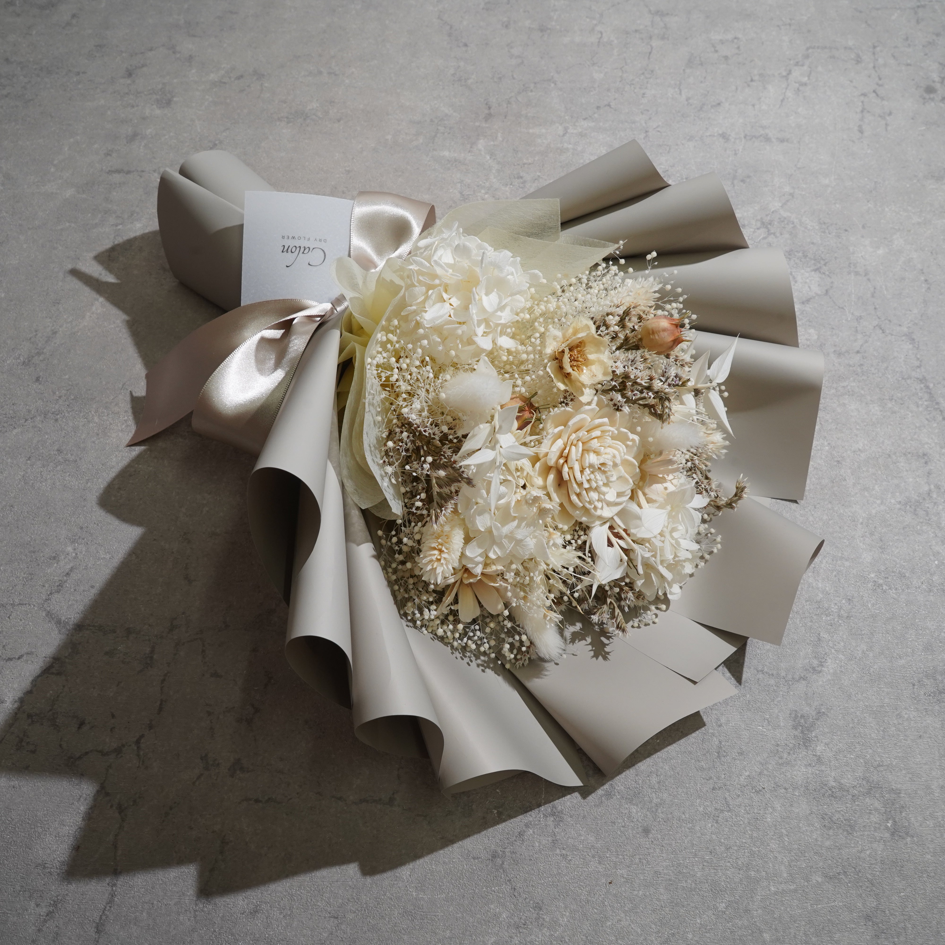 ドライフラワーの花束 Mサイズ ホワイト M-778≪限定1点≫