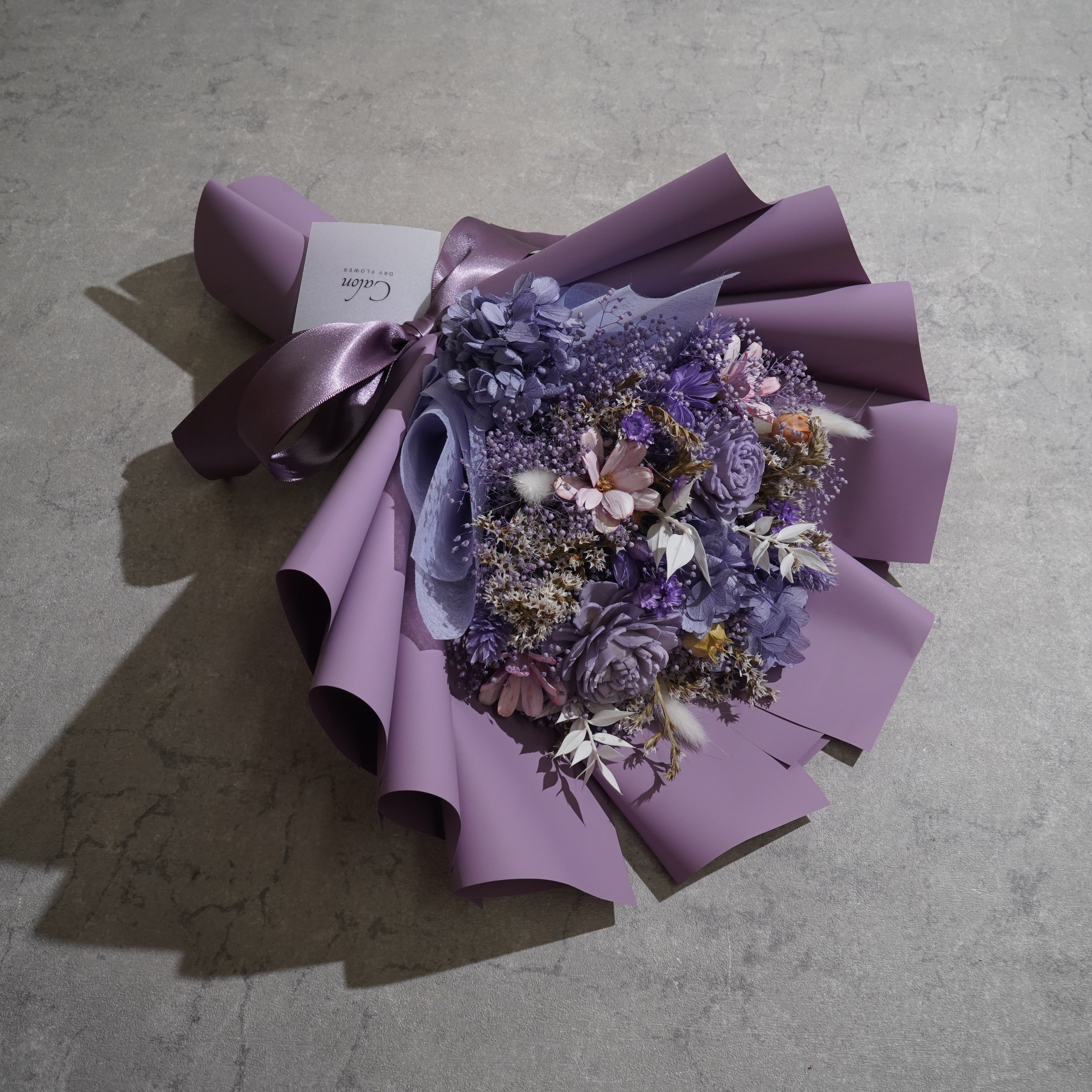 ドライフラワーの花束 Mサイズ ライトパープル M-779≪限定1点≫