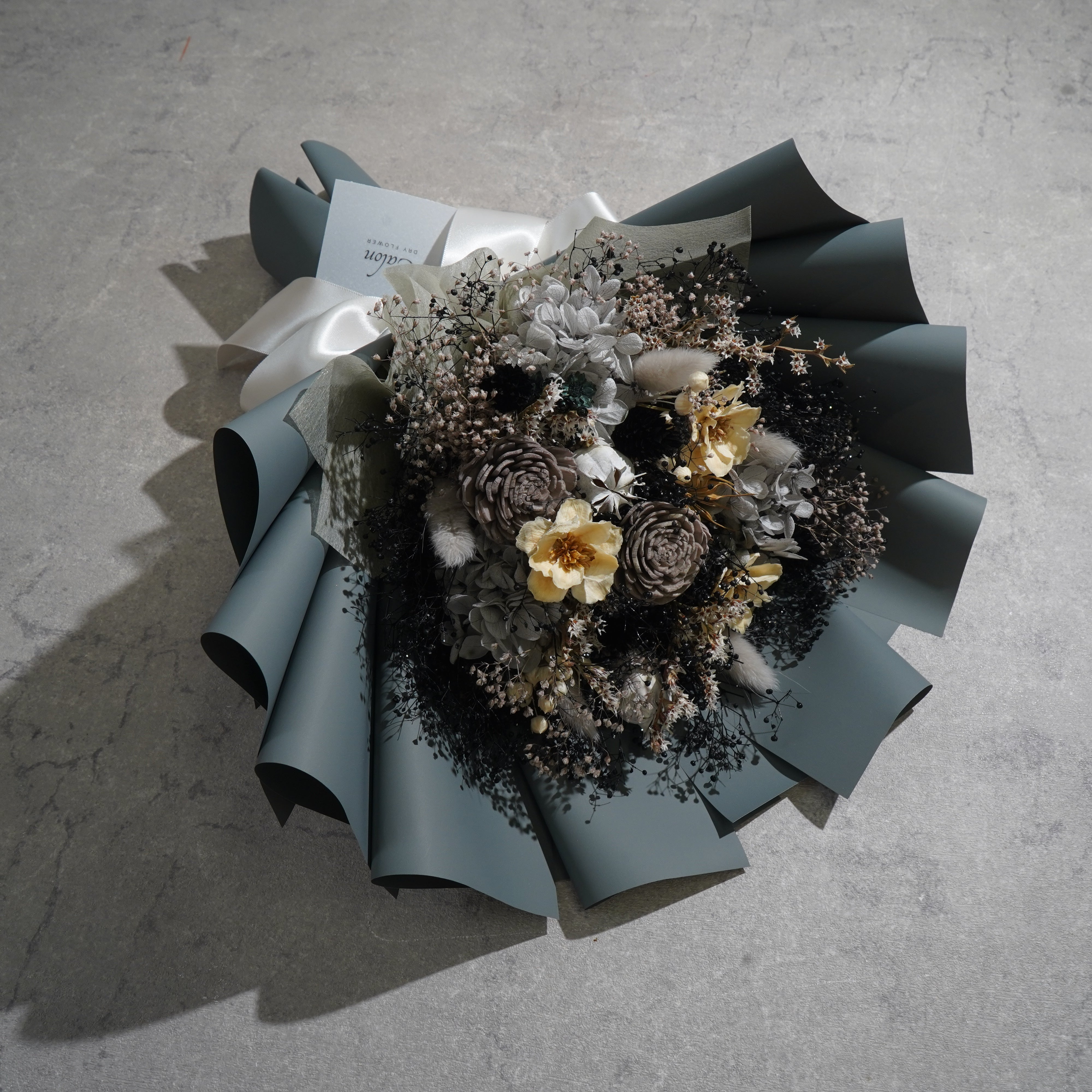 ドライフラワーの花束 Mサイズ グレー M-797≪限定1点≫