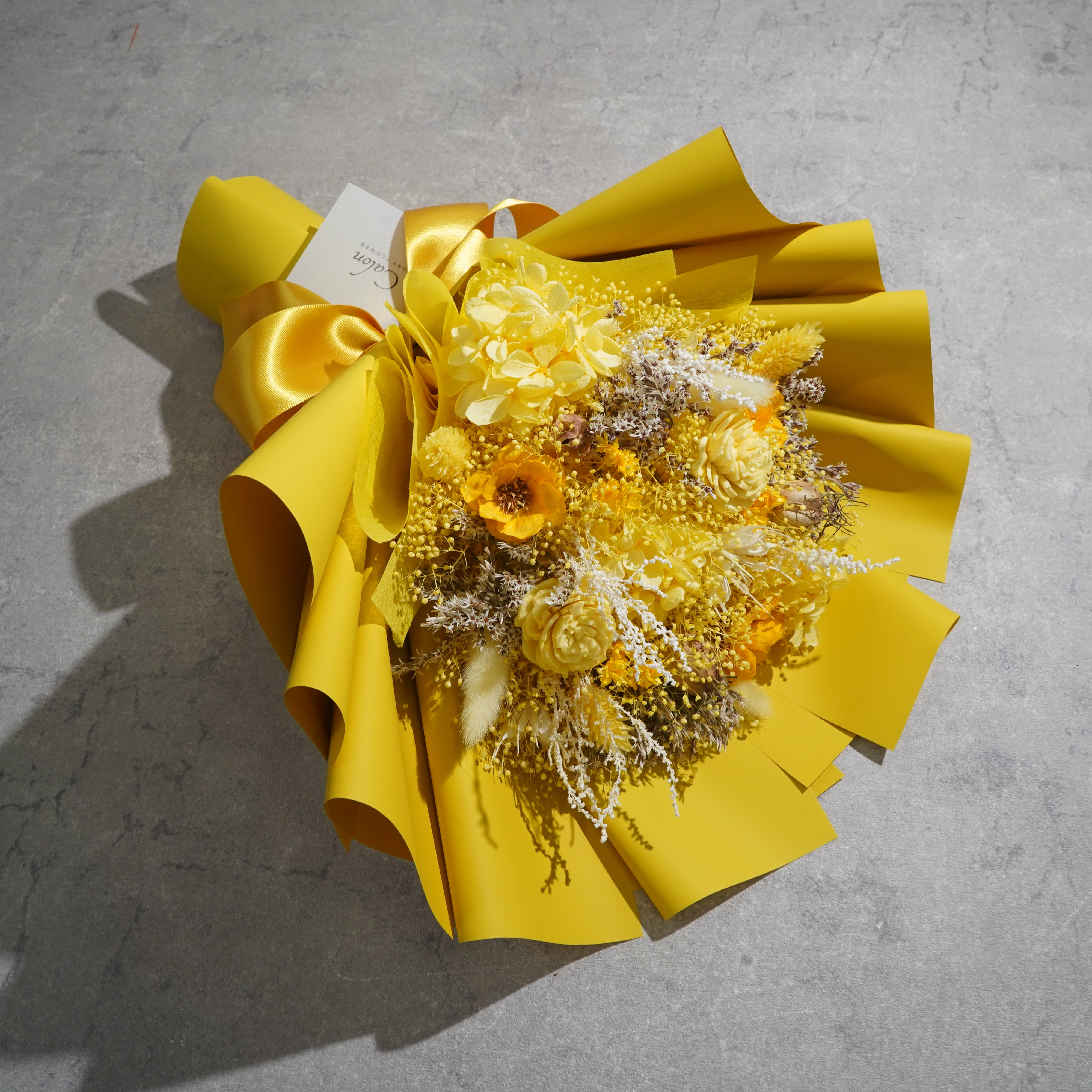 ドライフラワーの花束 Mサイズ イエロー M-798≪限定1点≫