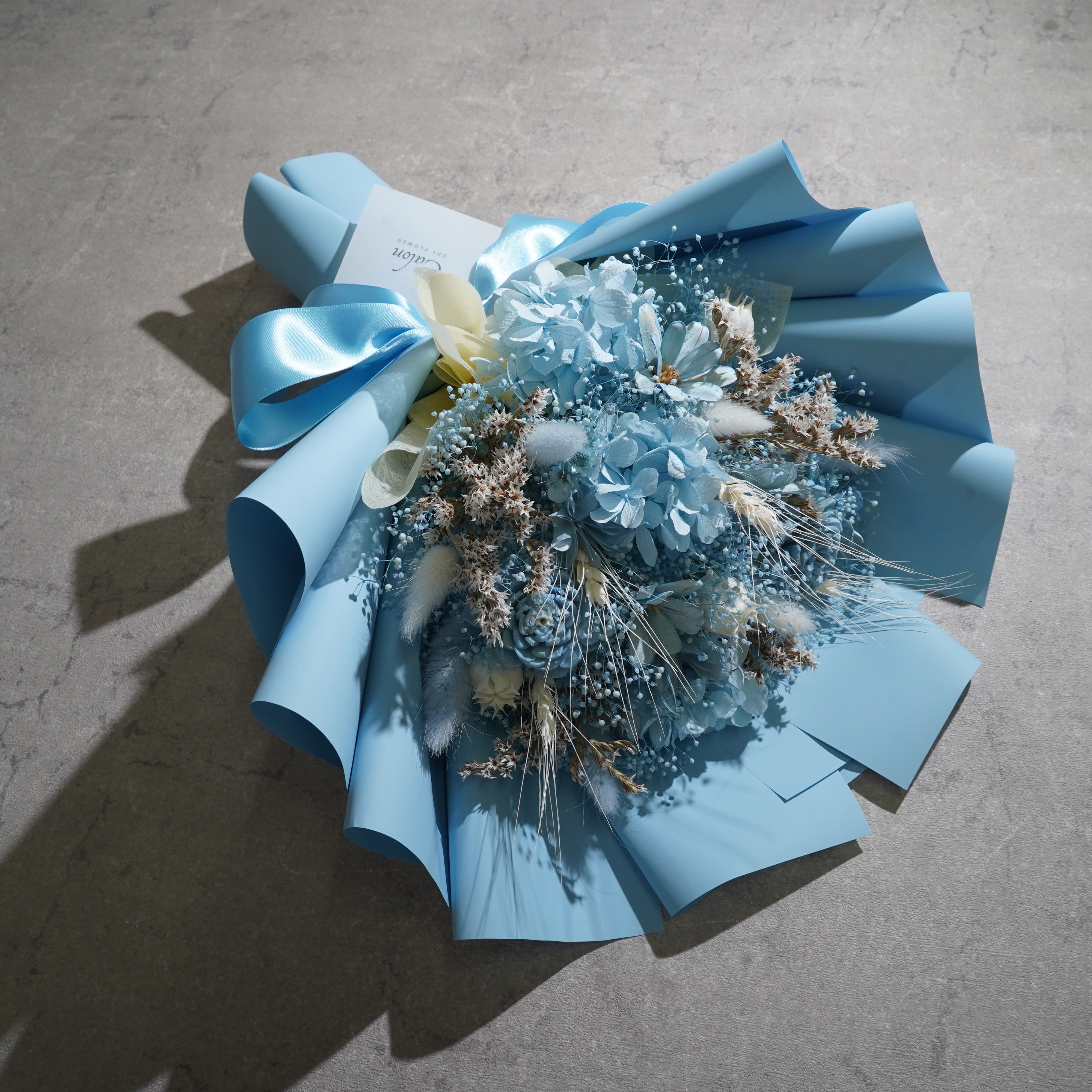 ドライフラワーの花束 Mサイズ ライトブルー M-807≪限定1点≫