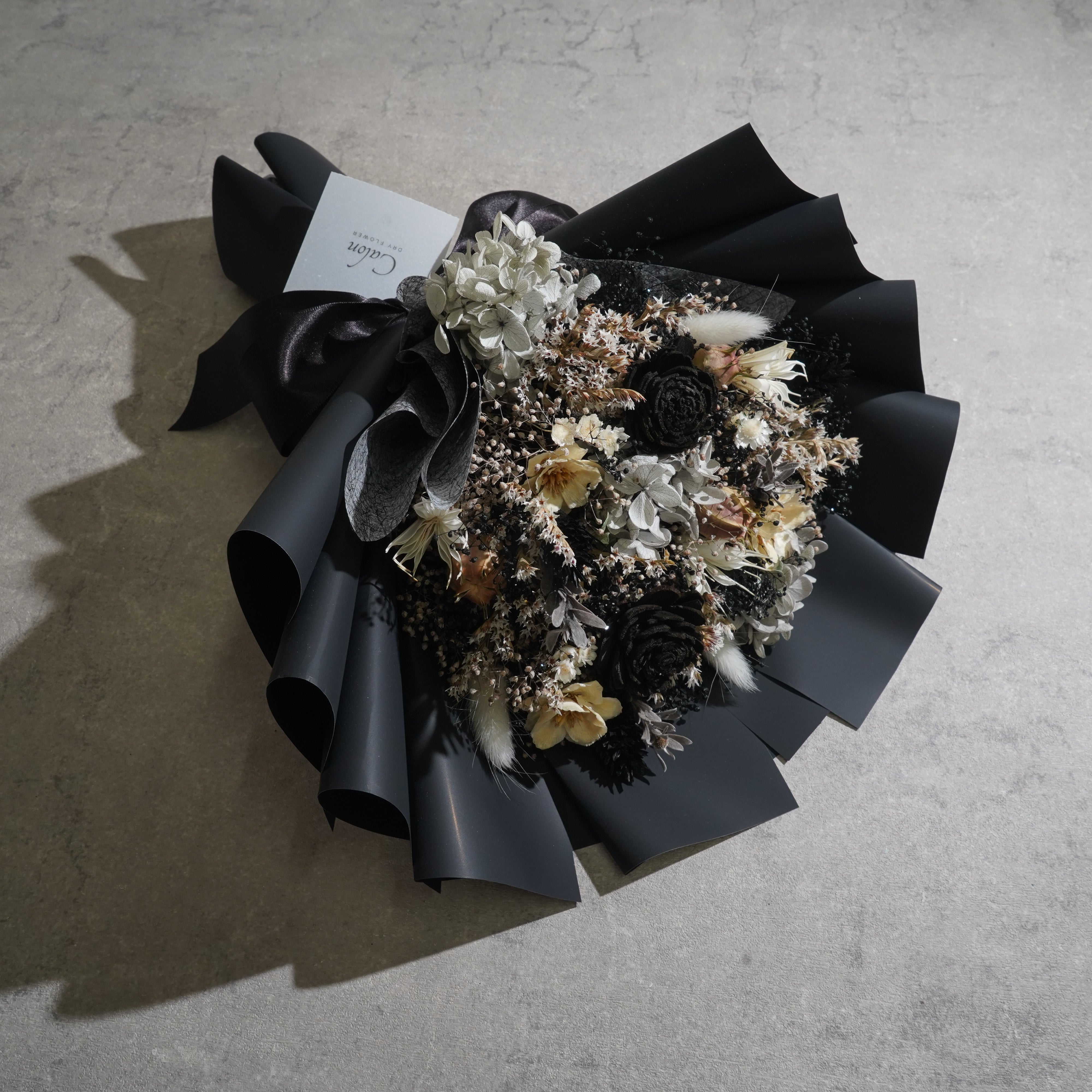 ドライフラワーの花束 Mサイズ ブラック M-809≪限定1点≫
