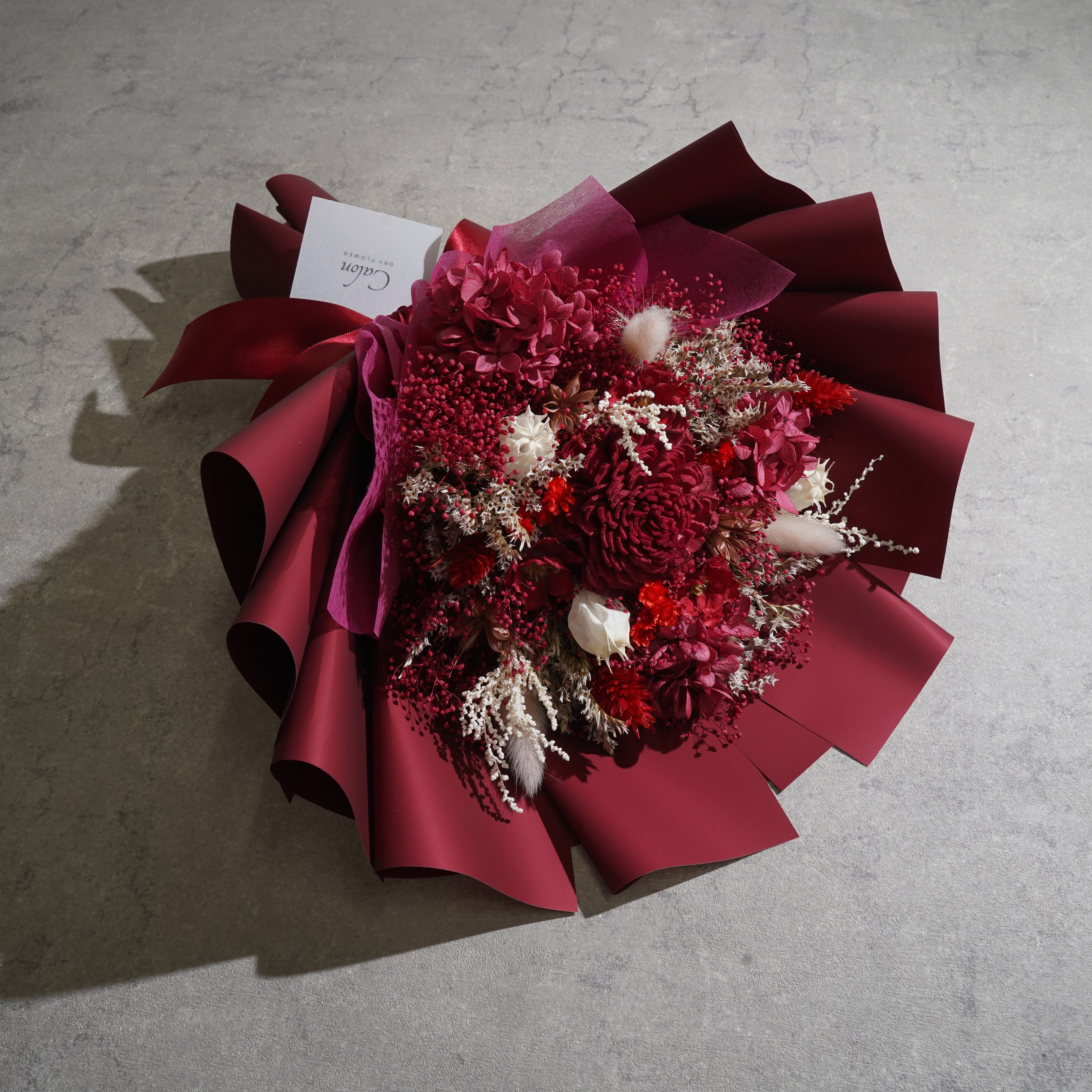 ドライフラワーの花束 Mサイズ レッド M-814≪限定1点≫